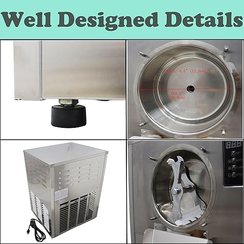 Miniatura 7 de Máquina comercial de helado duro para servir helados duros de acero inoxidable con panel de operación inteligente 25-30L/H Máquina de helado