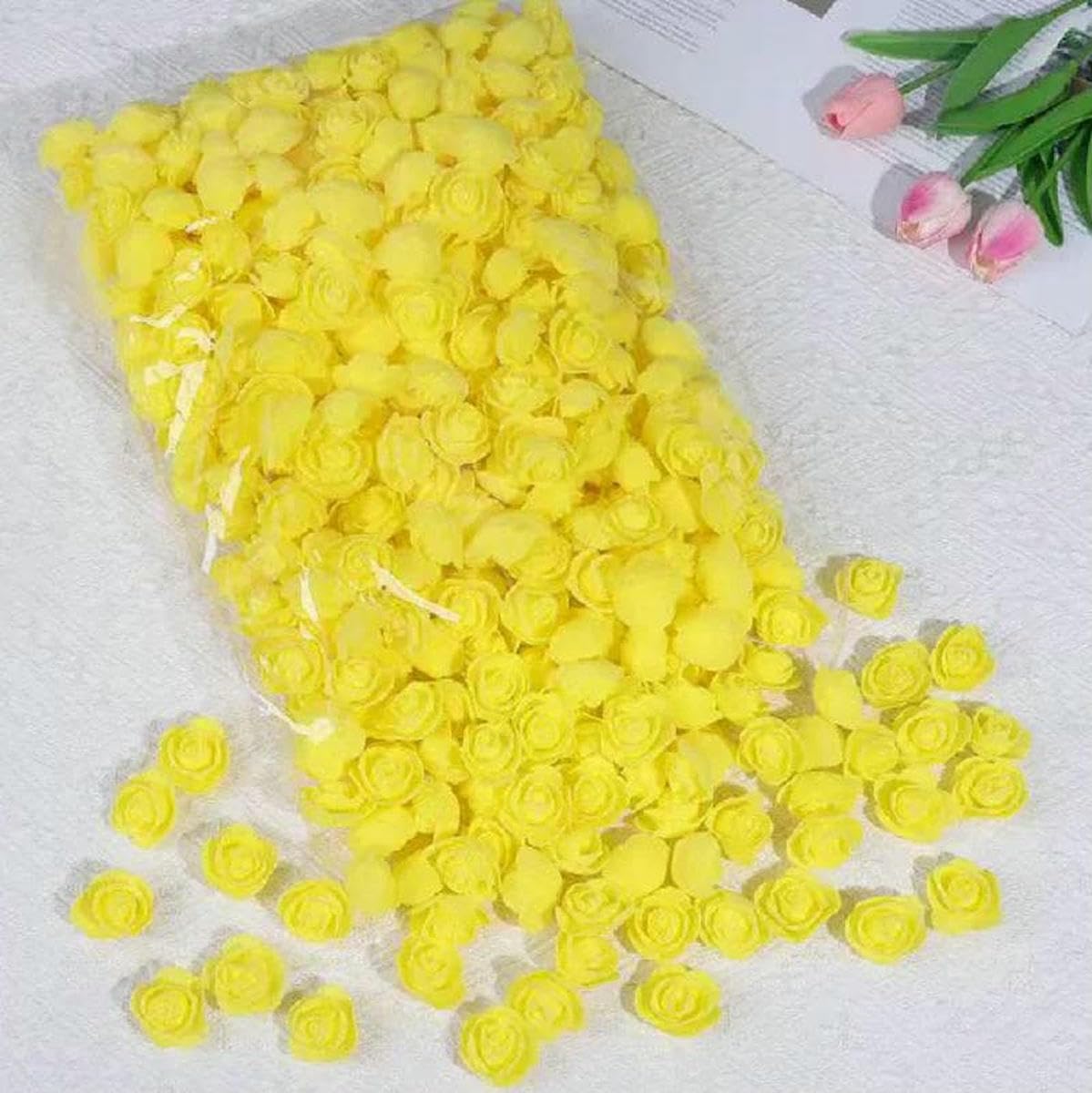AYHTUD 500pcs artificial flowers 3.5cm roses Valentine's Day roses Mother's Day Christmas wedding candy box decoration wreath- -480pcs-500pcs
