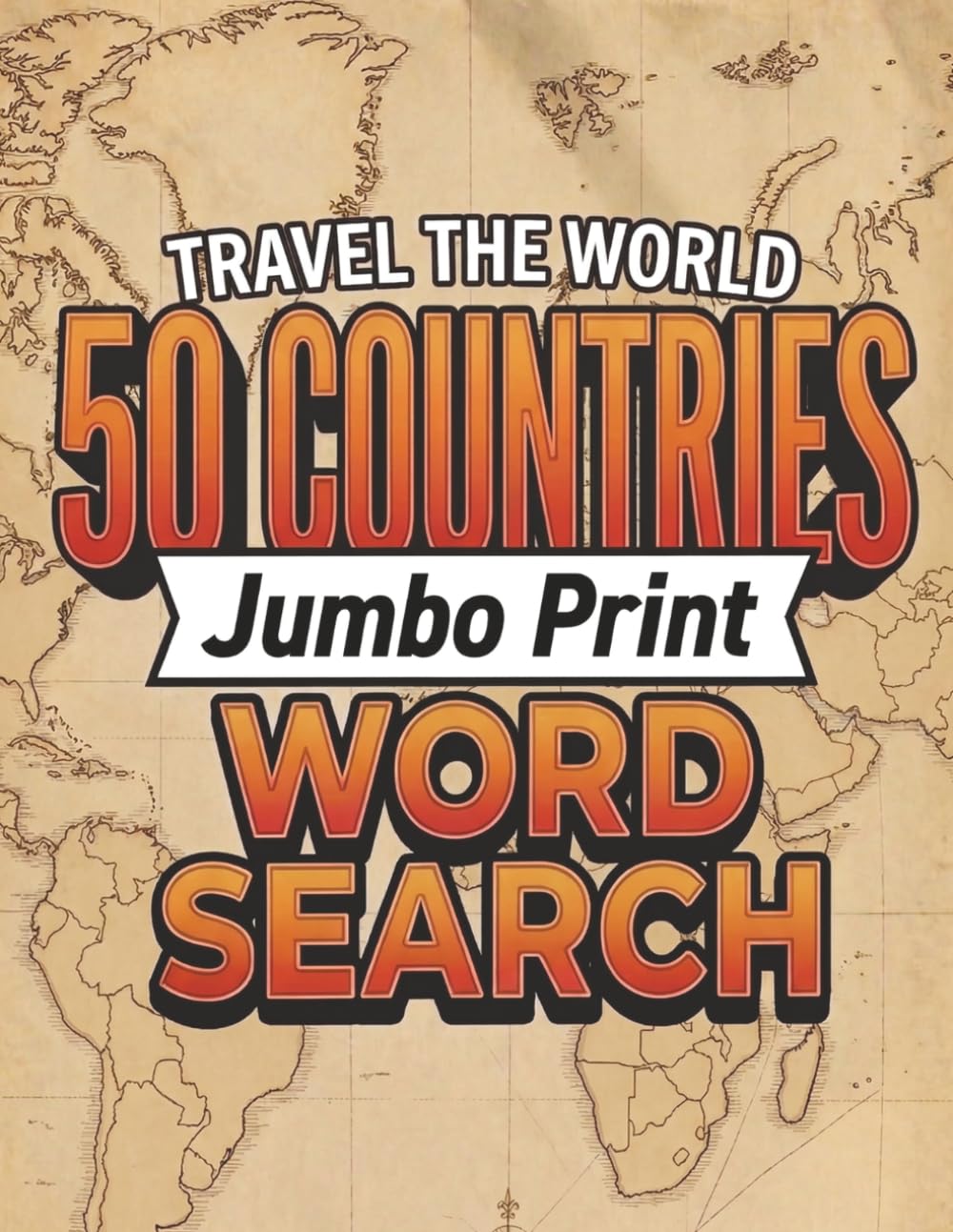 The United States 50 States Word Search: 50 Large Scale Puzzles: One For Each State: Extra Large font for Easy Reading and Brain Health