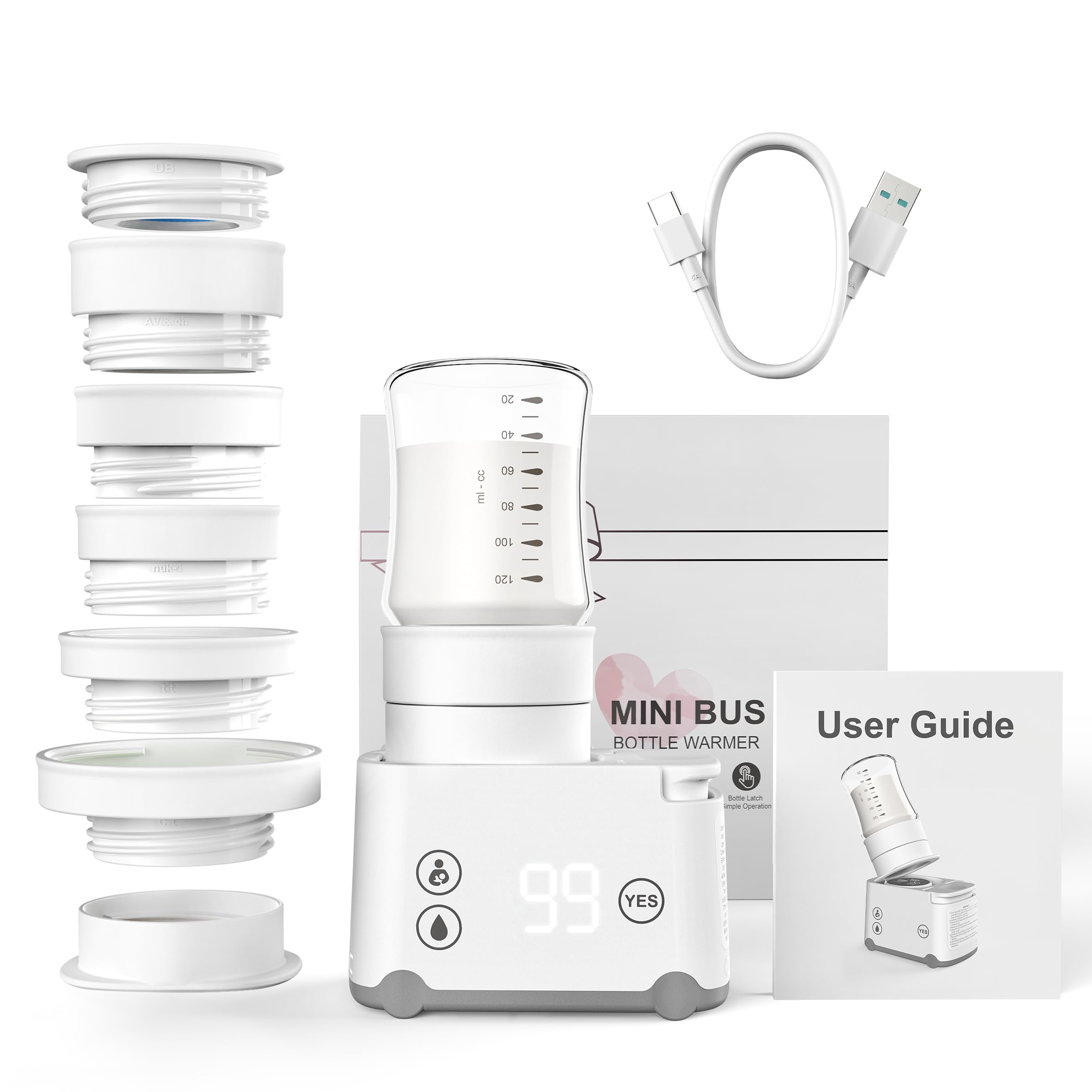 Portable Bottle Warmer Travel Bottle Warmer for Breastmilk w