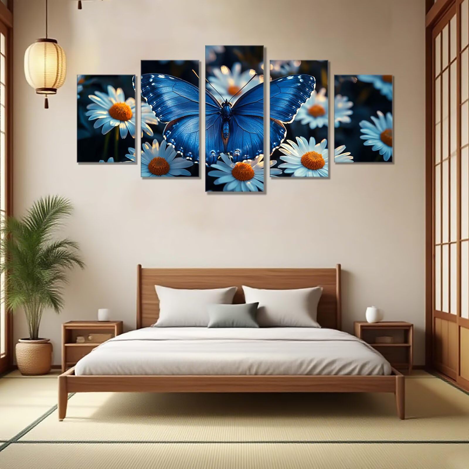 Diamentowa sztuka stokrotka motyl obraz diamentowy 5 sztuk, zestawy do haftu krzyżykowego dla dorosłych, 5D DIY kryształowe zestawy rzemieślnicze, dla początkujących, pełne okrągłe wiercenie