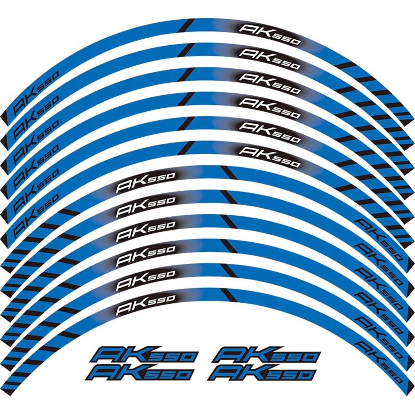 Motorcycle Wheel Sticker Inner Rim Reflective Protection Decal Decorative Film for KYMCO AK550 Ak 550 Decorative(Color15)