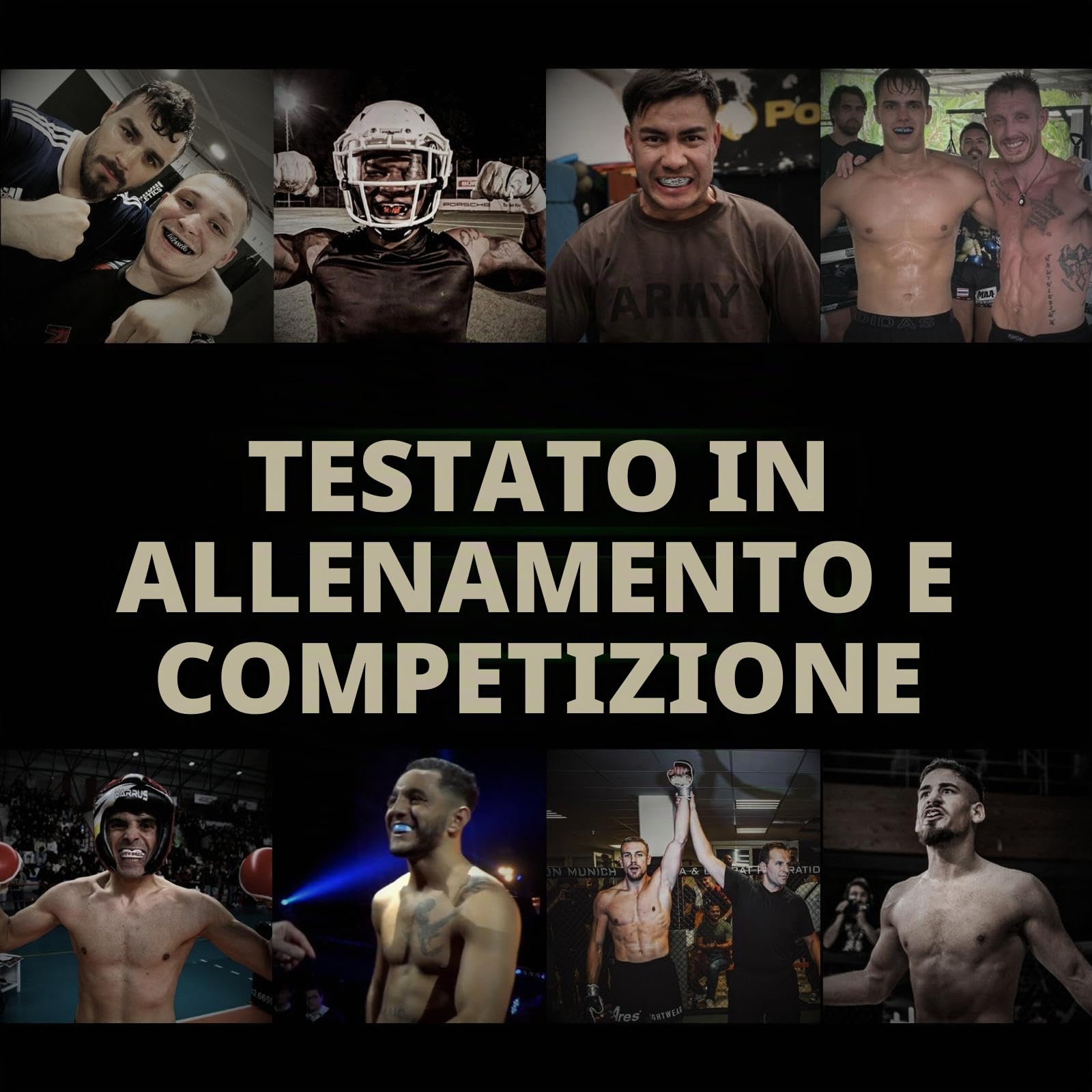 Scatola paradenti premium con scatola di immagazzinaggio per arti marziali, MMA e atleti, massima protezione dei denti grazie alla vestibilità ideale di alta qualità, professionale