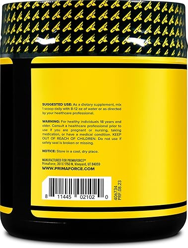 Miniatura 7 de Primaforce Polvo complejo de L-arginina (30 porciones por botella  Mango de melocotón) Potente suplemento de construcción de proteínas para obtener