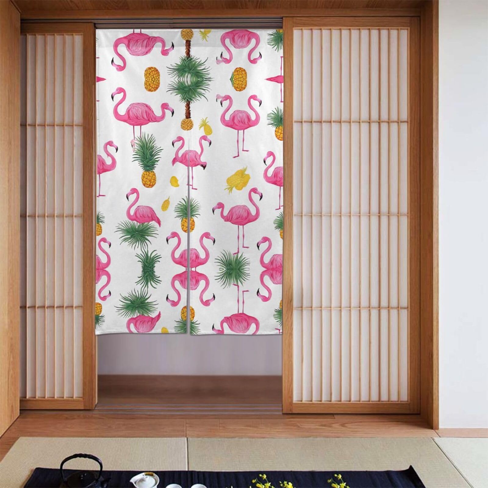 BWPDPXFJ Door Curtain Polyester 86x143cm Rod Pocket 2 Panel Room Divider Light Filtering Abstract