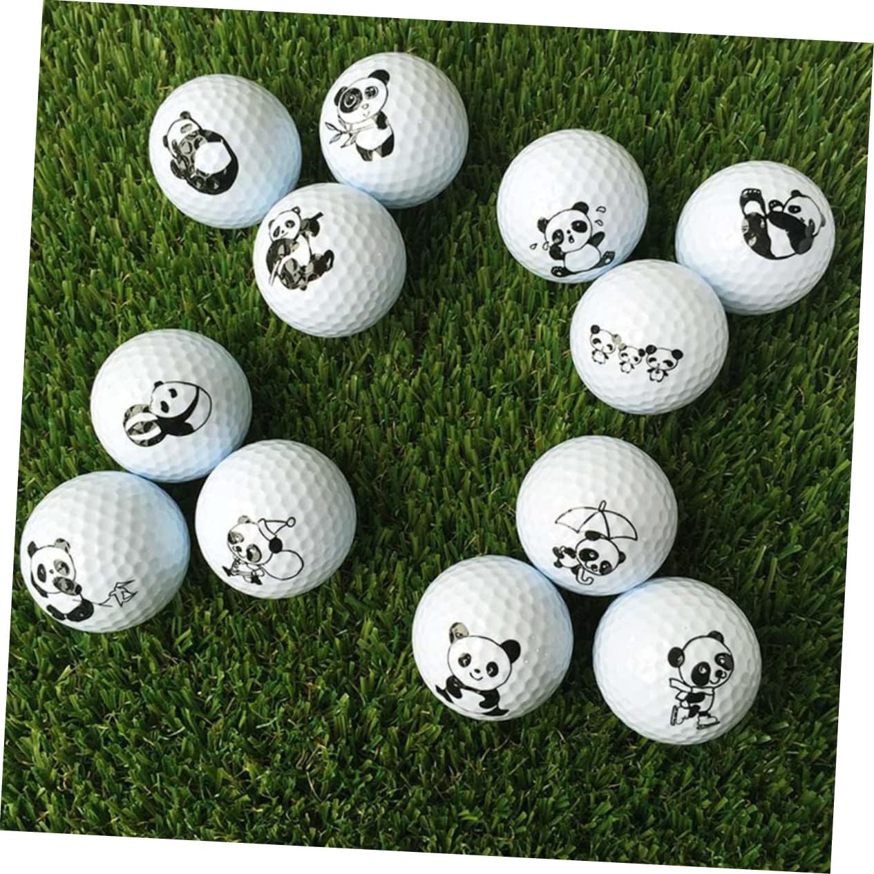 BESPORTBLE 6pcs Cartoon Panda Pattern Golf Practice Two-Layer Training Aid for Use Safe for Boys and Girls Lightweight Flexible Design Random Styles for Fun Practice