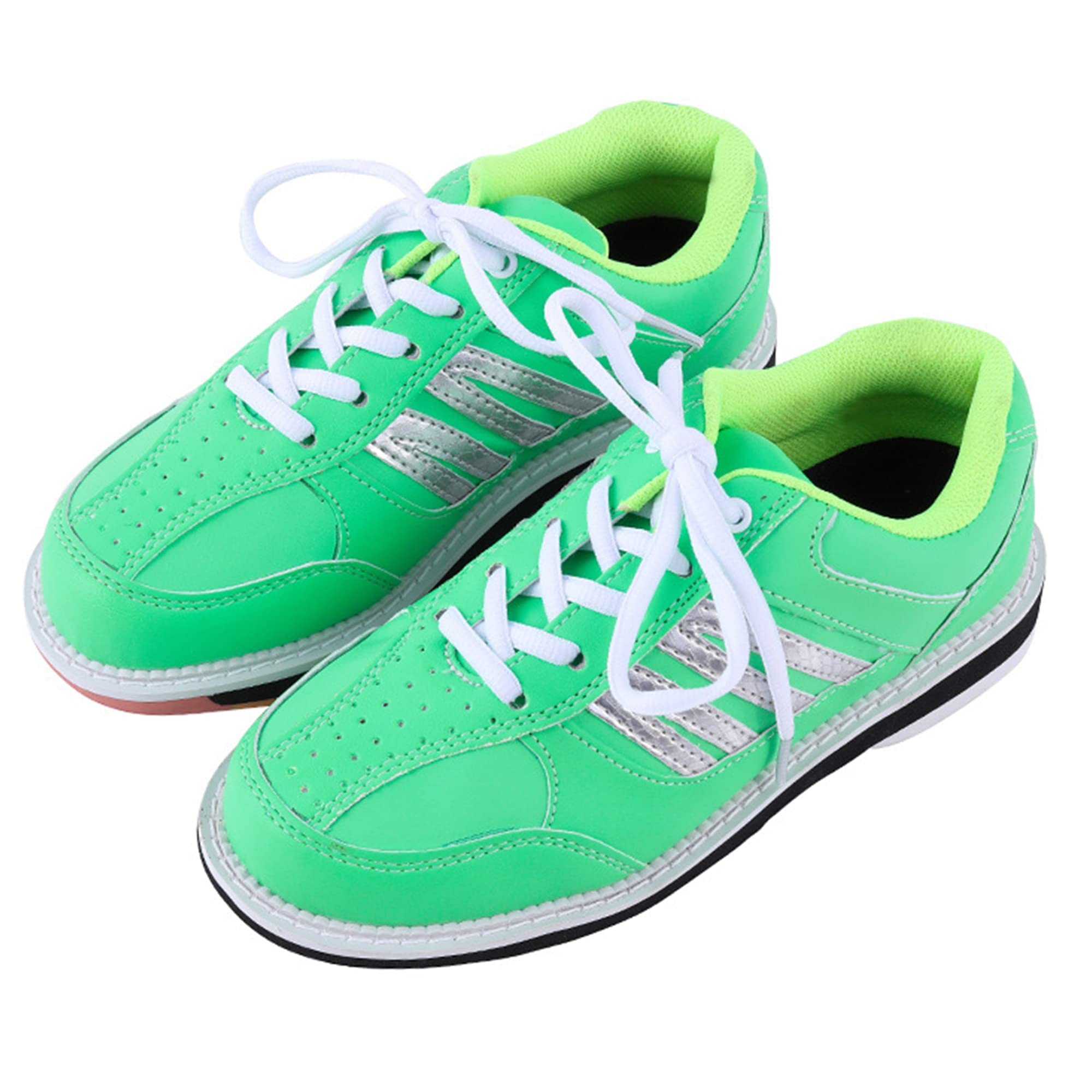 Womens Bowling Shoes, Fashion Bowls Trainers Lightweight Walking Sneakers Casual Breathable Fitness Shoes,Green,5.5