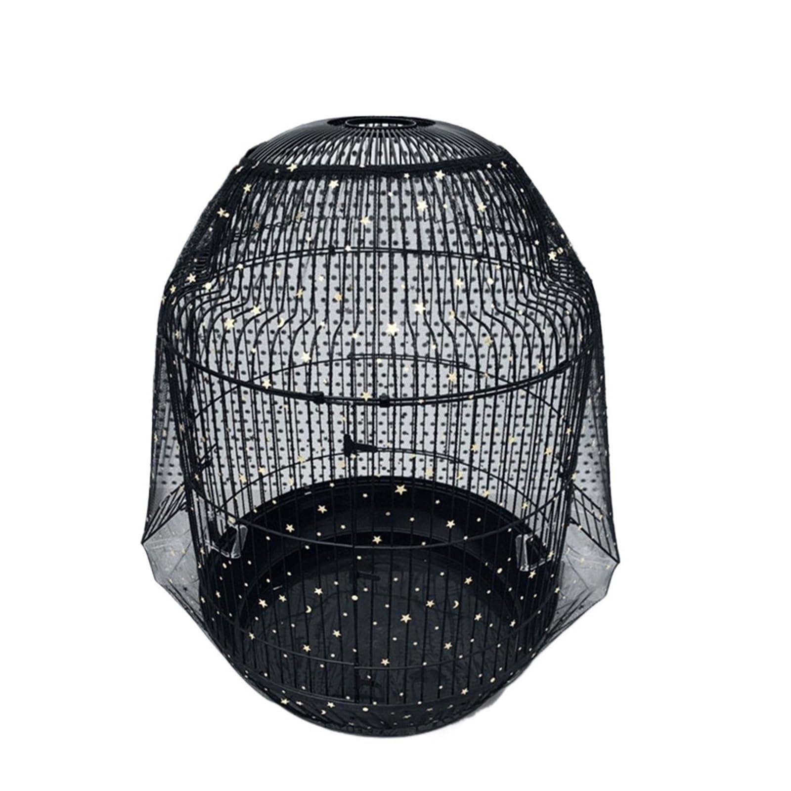 PUYUNA Bird Cage Net Cover, Black White Nylon Mesh Multiple Sizes Easy Clean Seed Catcher Guard(White,M)(Black,XX Large)