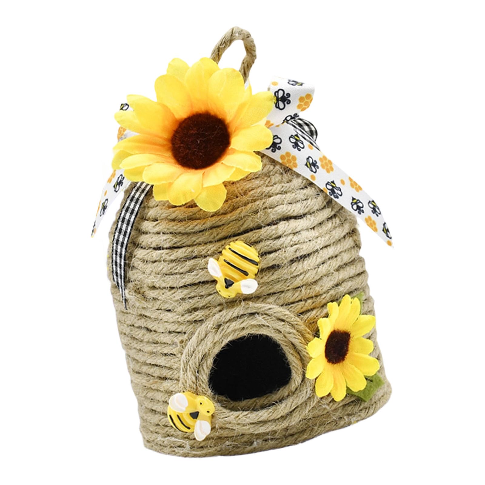 carotoe Artistic Circular Nest Ornament Crafted From Rope for Seasonal Celebrations and Tiered Tray Wall Hanging