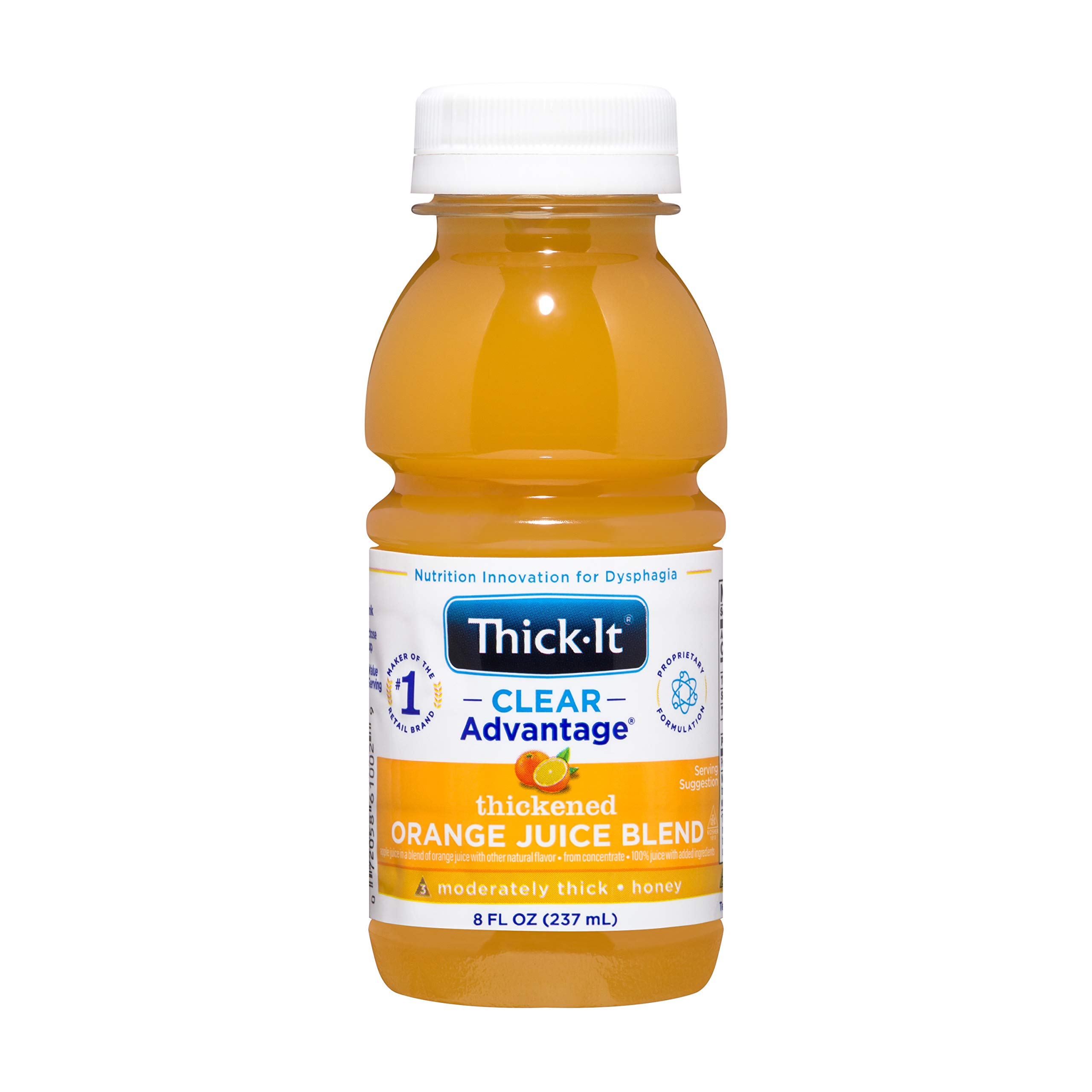 Thick-It Clear Advantage Thickened Orange Juice Blend - Moderately Thick/Honey, 8 oz Bottle (47882600)