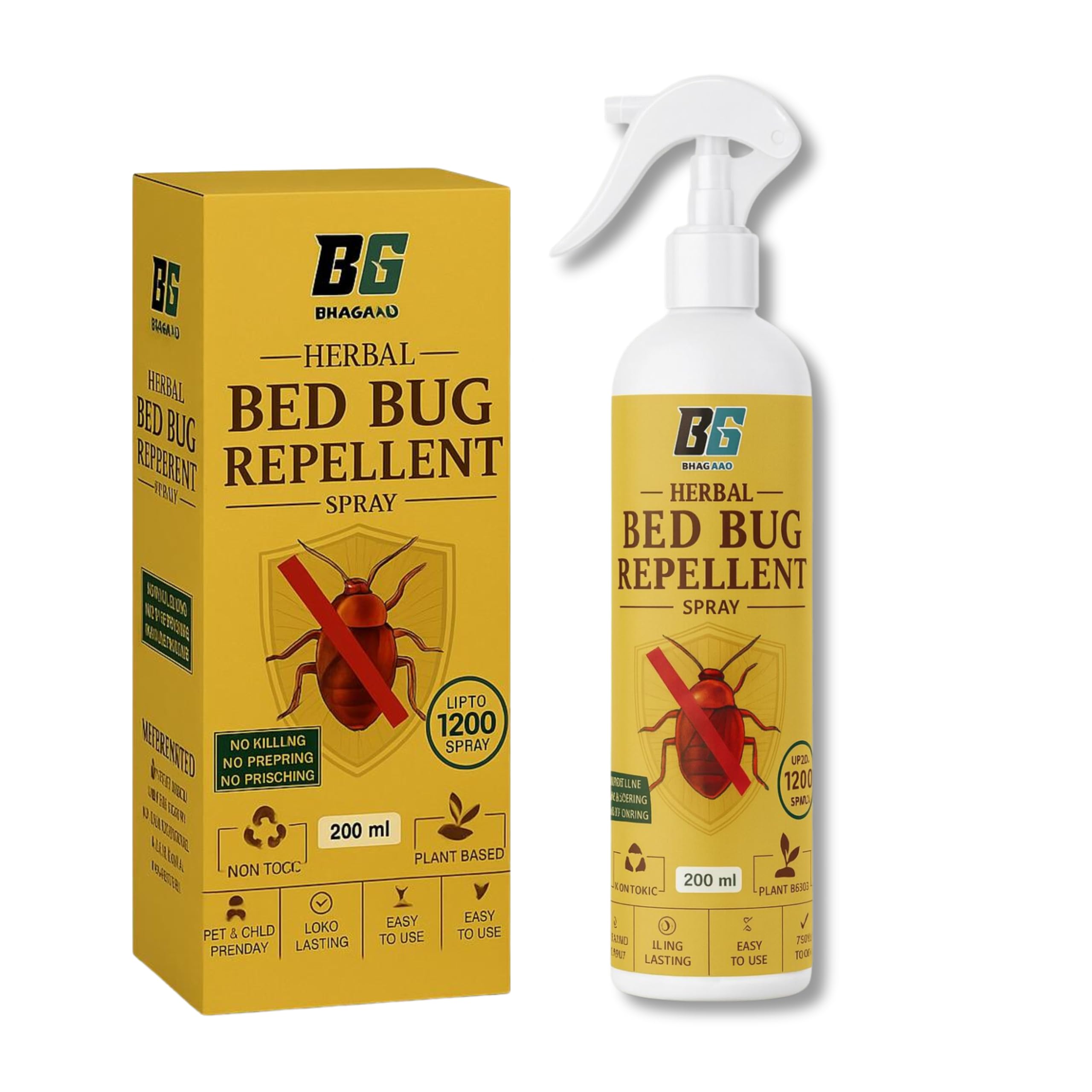Bhagaao Bed Bug Spray – Natural & Safe | Effective on Bed Bugs, Eggs & Dust Mites | Mattress-Friendly, Child Safe, Pet Safe | Home & Travel Use | 200ml-image-41