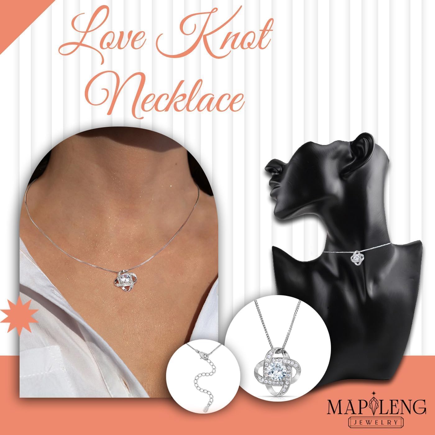 To My Wife Necklace Gift – Love Knot Jewelry for Wife from Husband – Romantic Anniversary, Birthday, Valentine, Christmas – Meaningful Forever Love Gift with Message Card - Image 7