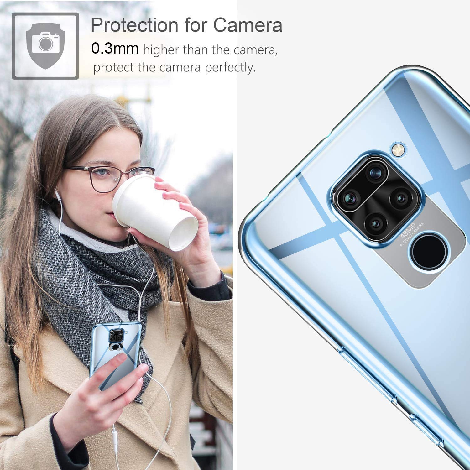 CAPTOR Cover Colorata per Xiaomi Redmi Note 9 PRO / 9S, Custodia in Silicone Flessibile Morbida con Microfibra, Alta Qualità con Bordo Rialzato per Schermo e Protezione Fotocamera (Viola Lilla