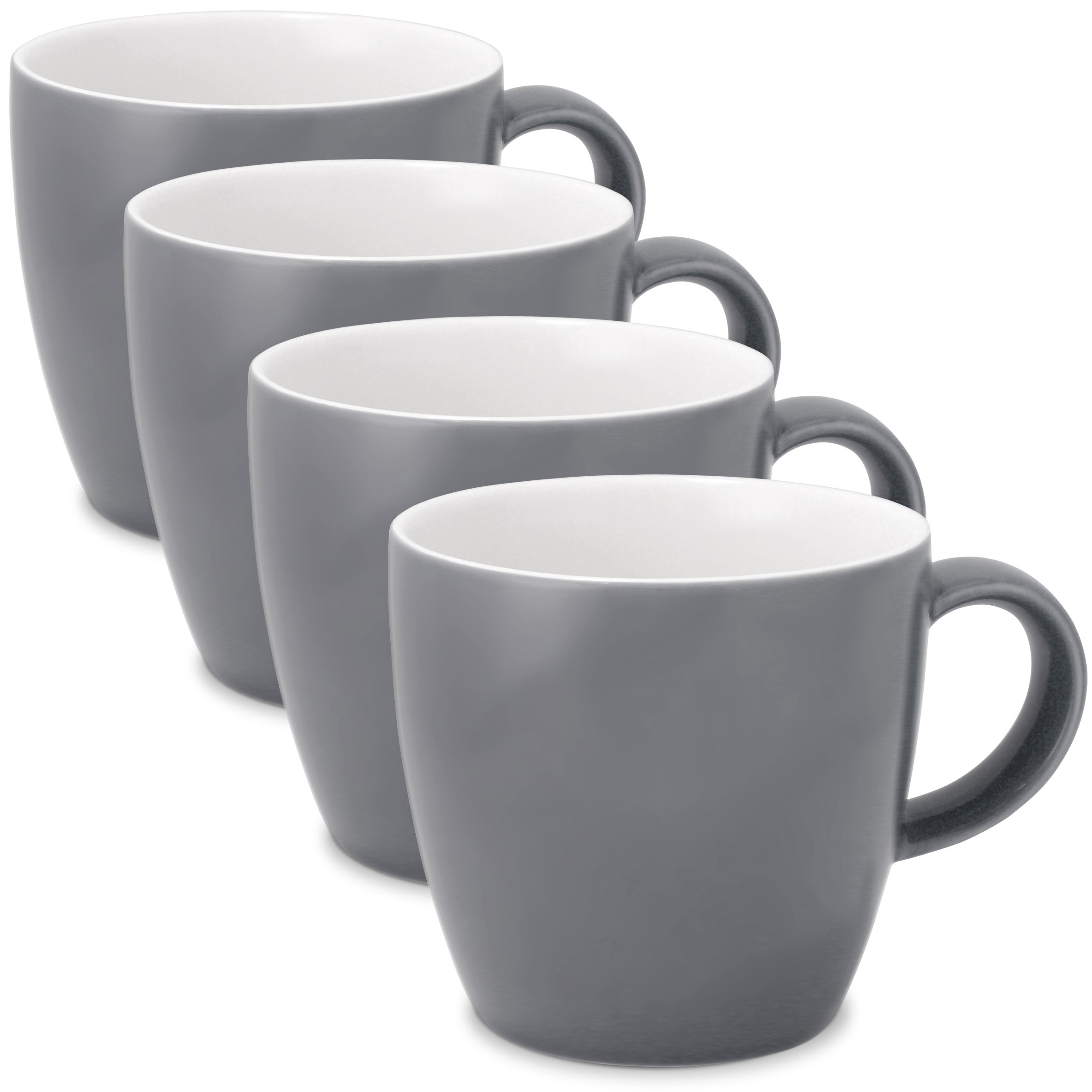 Tasse FORLIFE Uni avec anse au design épuré pour thé et café gris