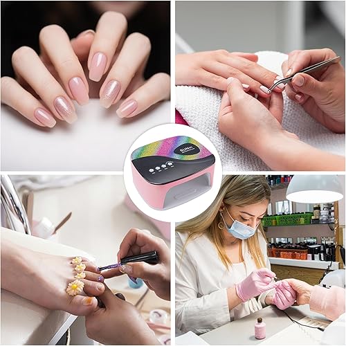 Miniatura 6 de Lámpara de uñas UV, luz UV de 288 W para uñas de gel, secador de uñas LED profesional con 3 temporizadores, sensor inteligente, pantalla LCD,