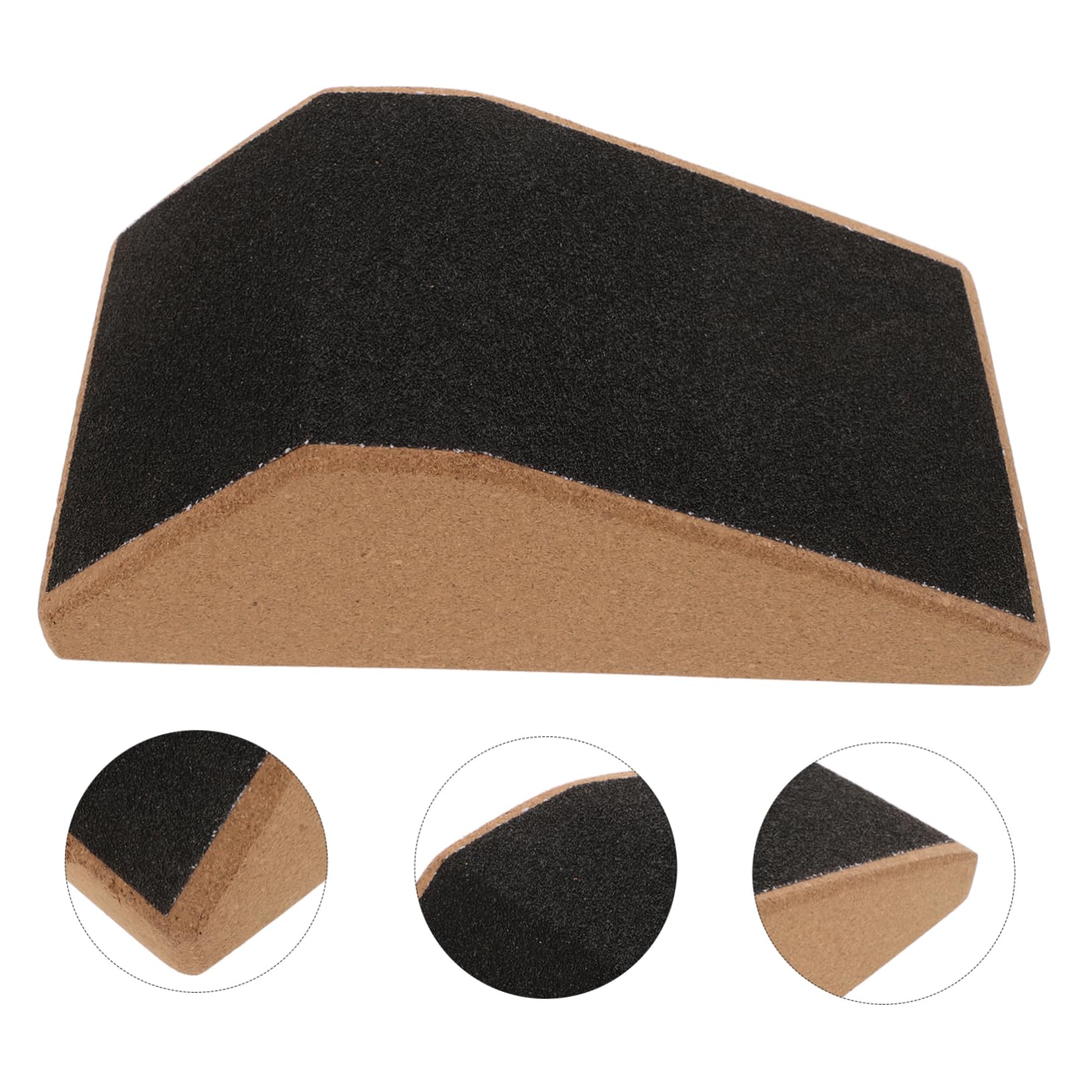 Bloque de Yoga de Corcho para Agacharse, Rampa Inclinada | Tablero de Entrenamiento, Papel Abrasivo, Uso Exterior y Oficina, Resistencia a Compresión, Estabilidad