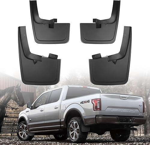 Mud Guards Ford F150 Accessory, 4 Pcs Tires Fender, Front and Rear Mudguard for Ford F150 201520162017201820192020 (with OEM Fender Flares), Black,