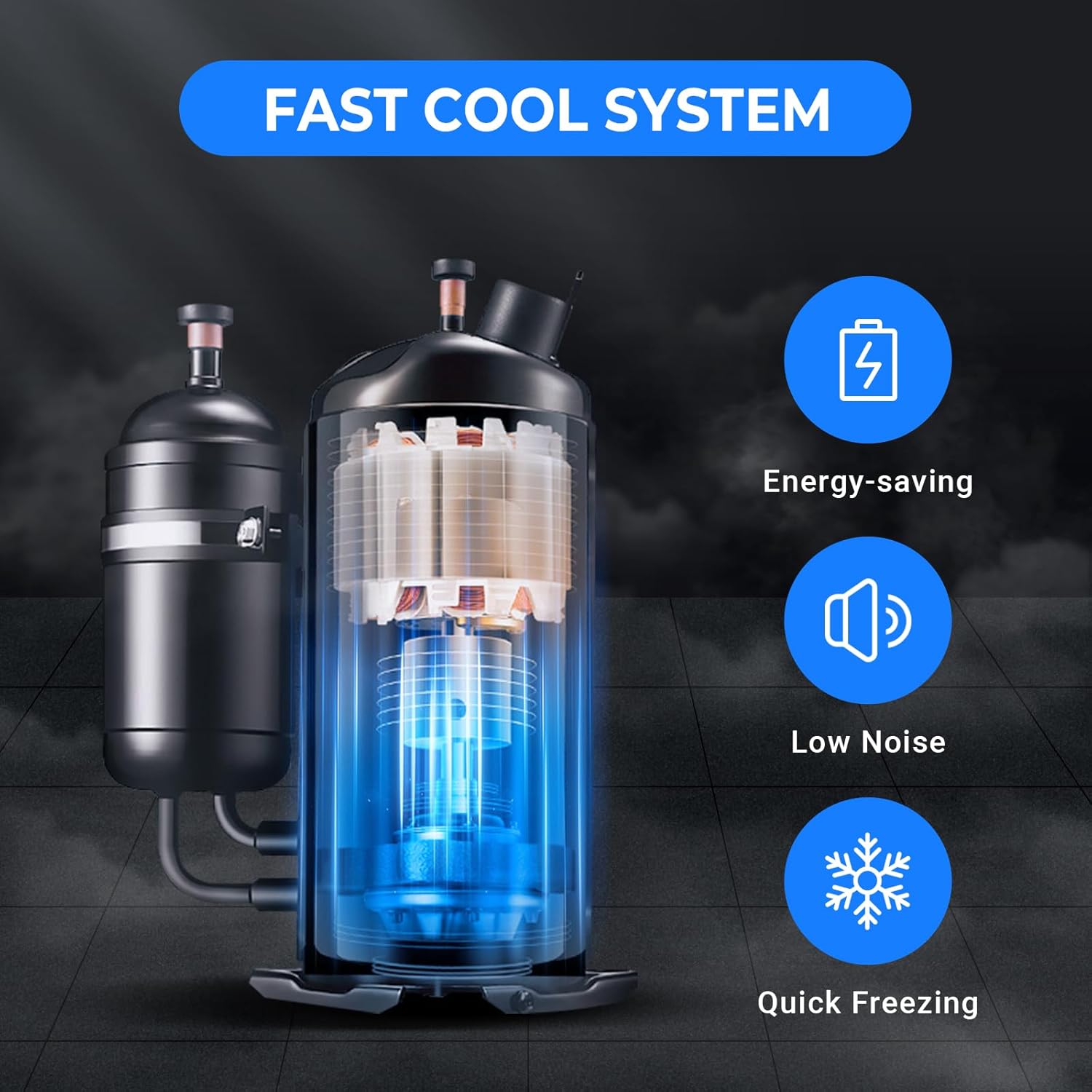 Diagram of a fast cool compressor system