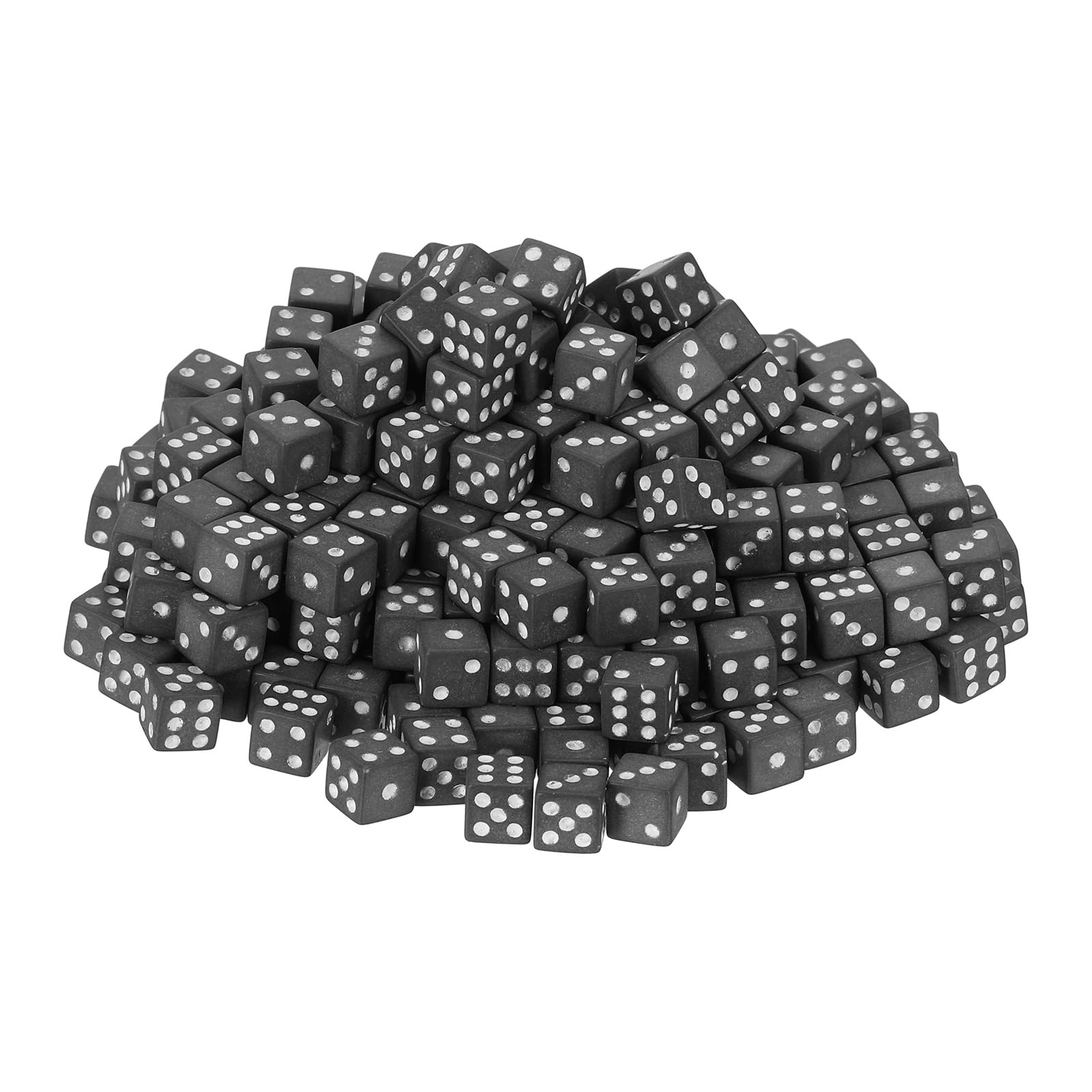 sourcing map 250Pcs Mini Dice, 8mm/0.31" Acrylic Tiny Six Side Game Dot Square Dice Bulk for Table Board Game Party Activities, Black/White — image 1