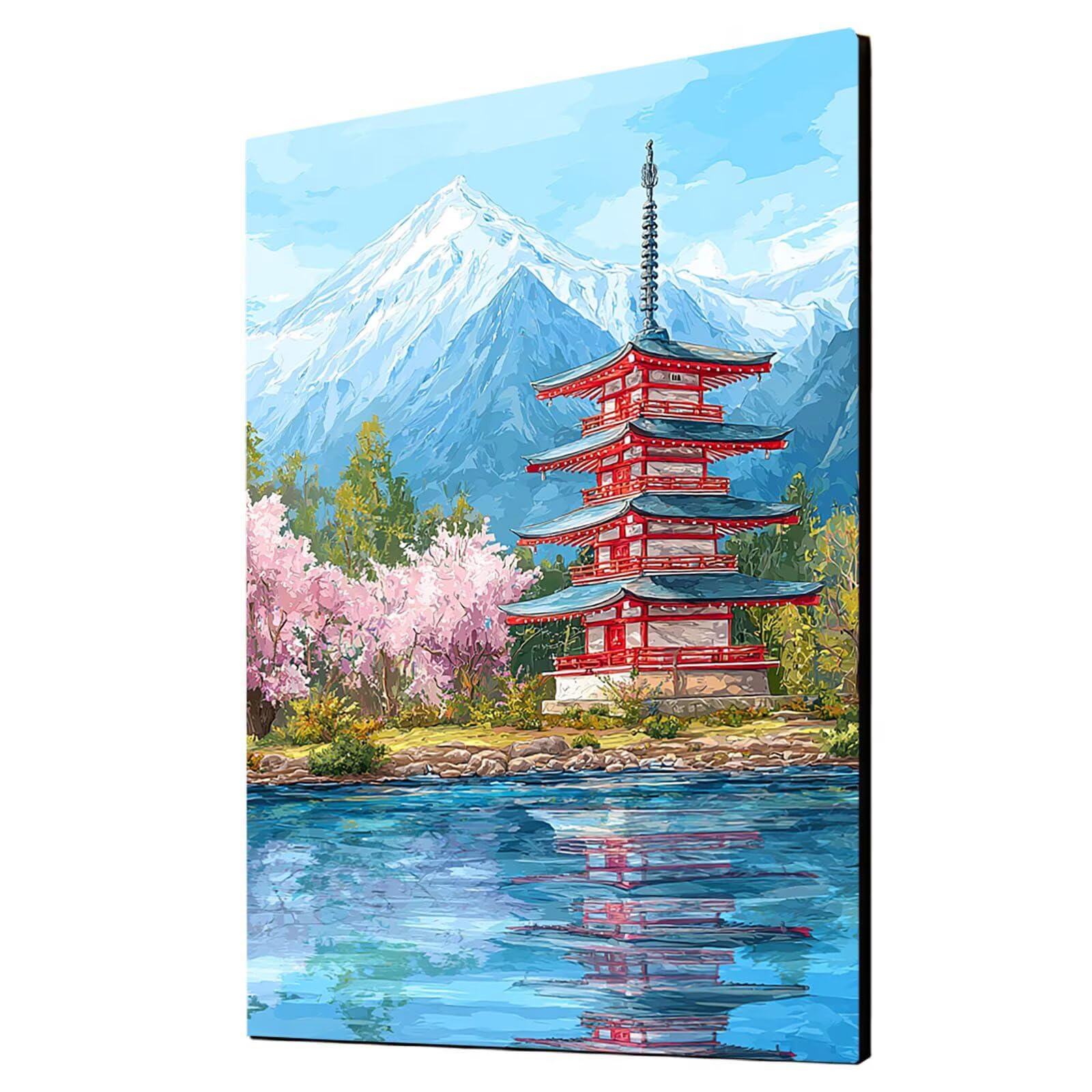 Malen Nach Zahlen Erwachsene Schneeberg DIY Set Erwachsene mit Leinwand zum Bemalen Landschaft 95 x 70CM 36 Farben Acrylfarben Set und Pinsel, Malen Nach Zahlen Kinder für Deko Wohnzimmer 2YH-2847