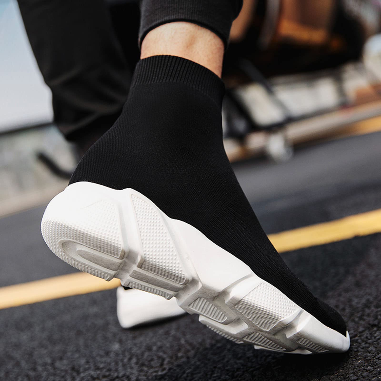 CERYTHRINA Męskie i damskie buty sportowe z siateczki, na czas wolny, lekkie, oddychające, wygodne, do chodzenia, do biegania, na czas wolny, do biegania po ulicy, na wędrówki, do treningu, joggingu, aktywności na świeżym powietrzu, do biegania, Czarny bi
