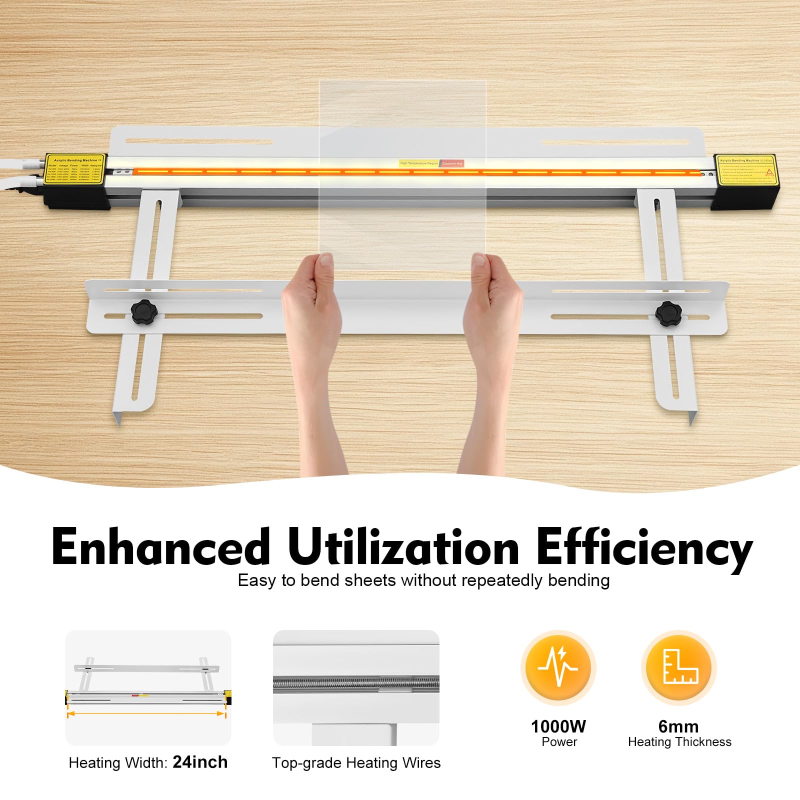 Dobladora Acrílico Plástico Pvc Dobladora Caja Luminosa Calefacción Con Soporte Calefacción Pvc Dobladora Calefacción, Para Panel Orgánico Y Varios Materiales Termoplásticos