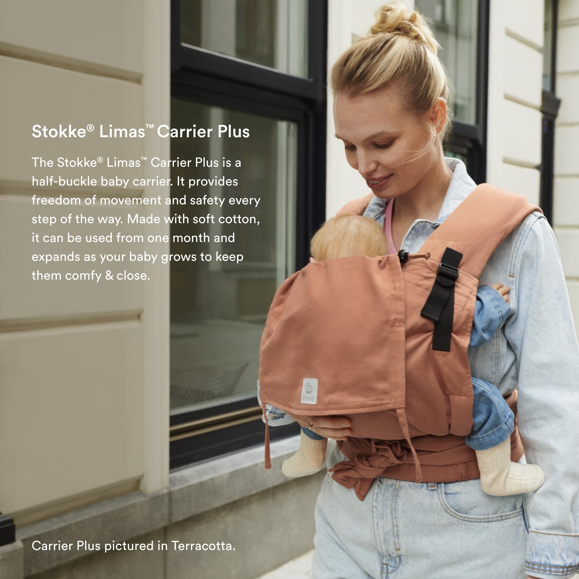 Stokke Limas Carrier Plus, Black (OCS) - Half-Buckle Baby Carrier - Three Carrying Options - Safe for Babies from 1 Month/4 kg to 18 kg - Image 3