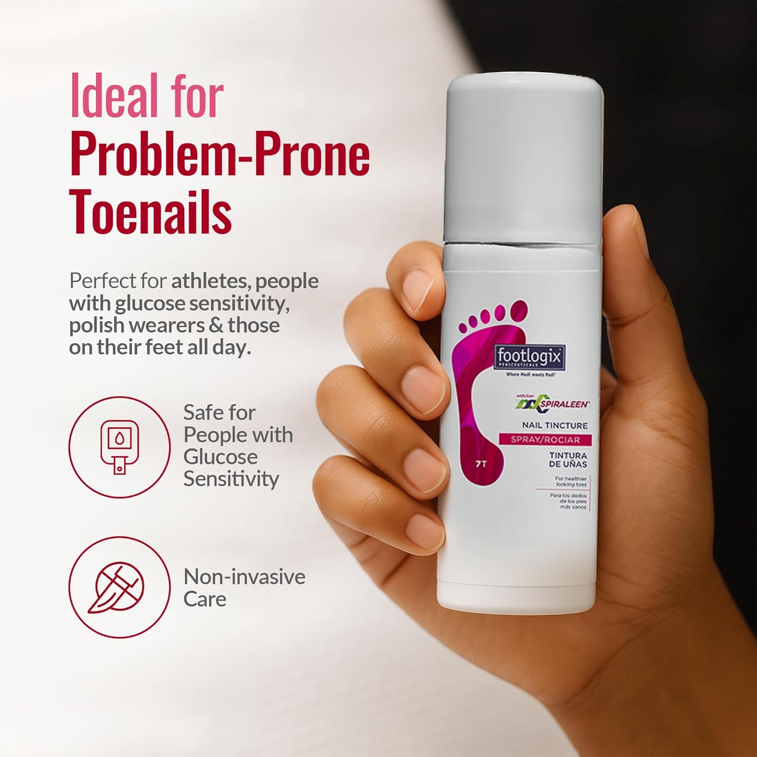 FOOTLOGIX Nail Tincture Spray with Spiraleen, 1.69 Fl Oz (Pack of 1) - Image 7