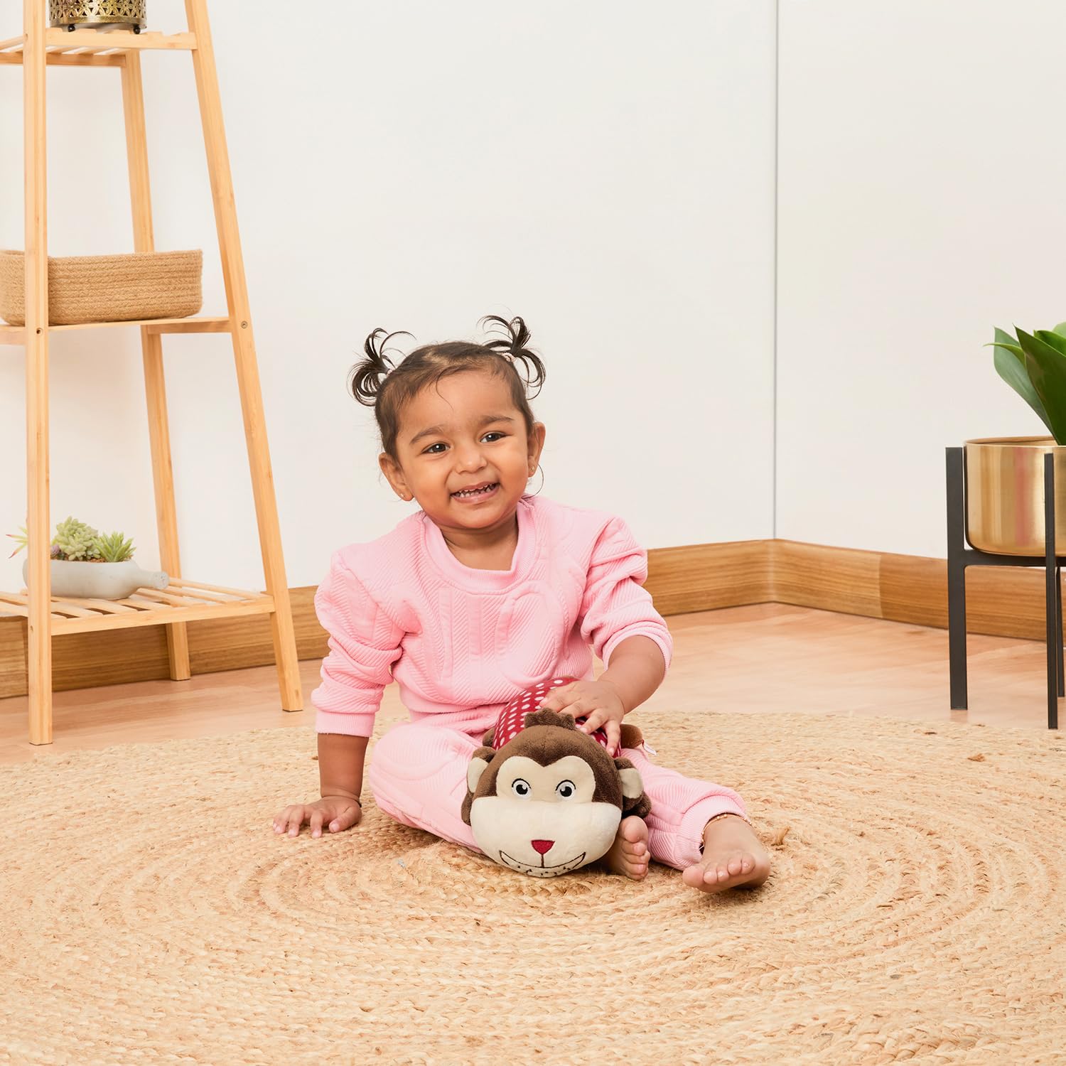 Amazon Brand - Jam & Honey ROFL Monkey | 28 cm Electronic Laughing Plush Toy | Soft & Huggable | BIS Certified | Non-Toxic | for Kids 3+ Years 3