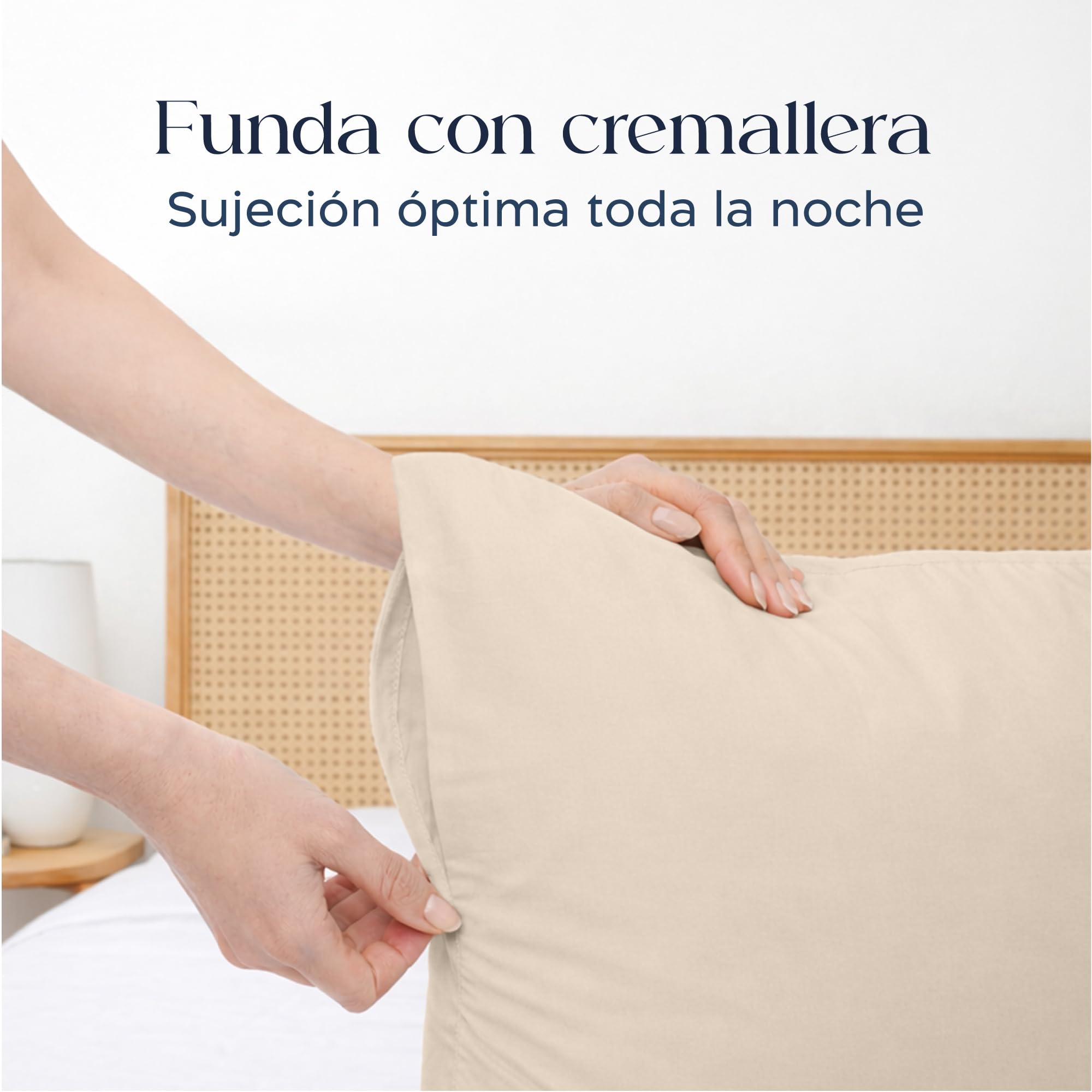 Twinzen - Parure de Lit 180x200-4 Pièces - Beige - Microfibre Douce