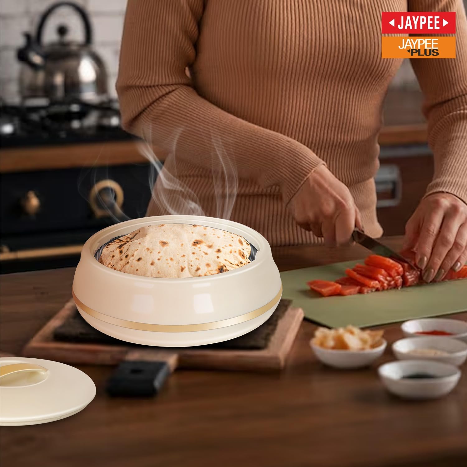 JAYPEE Alisa Neo 1750 ml Insulated Inner Stainless Steel Casserole| BPA Free | Food Grade | Easy to Carry | Easy to Store | Ideal for Chapatti | Casserole for roti, Best for Gifting Purpose,Golden 1