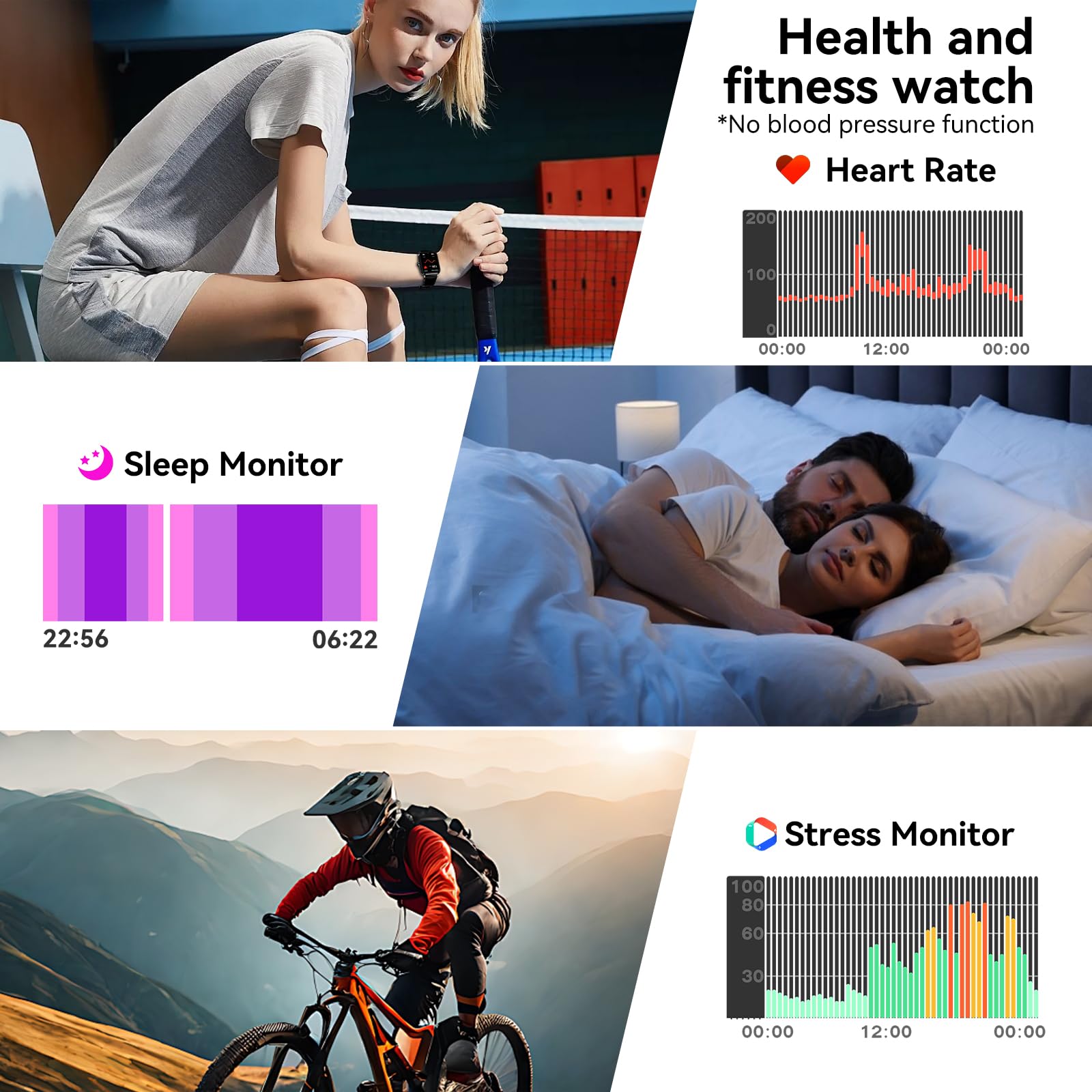 Smart Watch for Men Women, 1.83" HD Touchsreen, Bluetooth Calling, 5 ATM Water-Resistance, 130+ Sports Modes, Health, Fitness & Sleep Tracker, Timer, Fitness Watch for Android/iOS (Black)