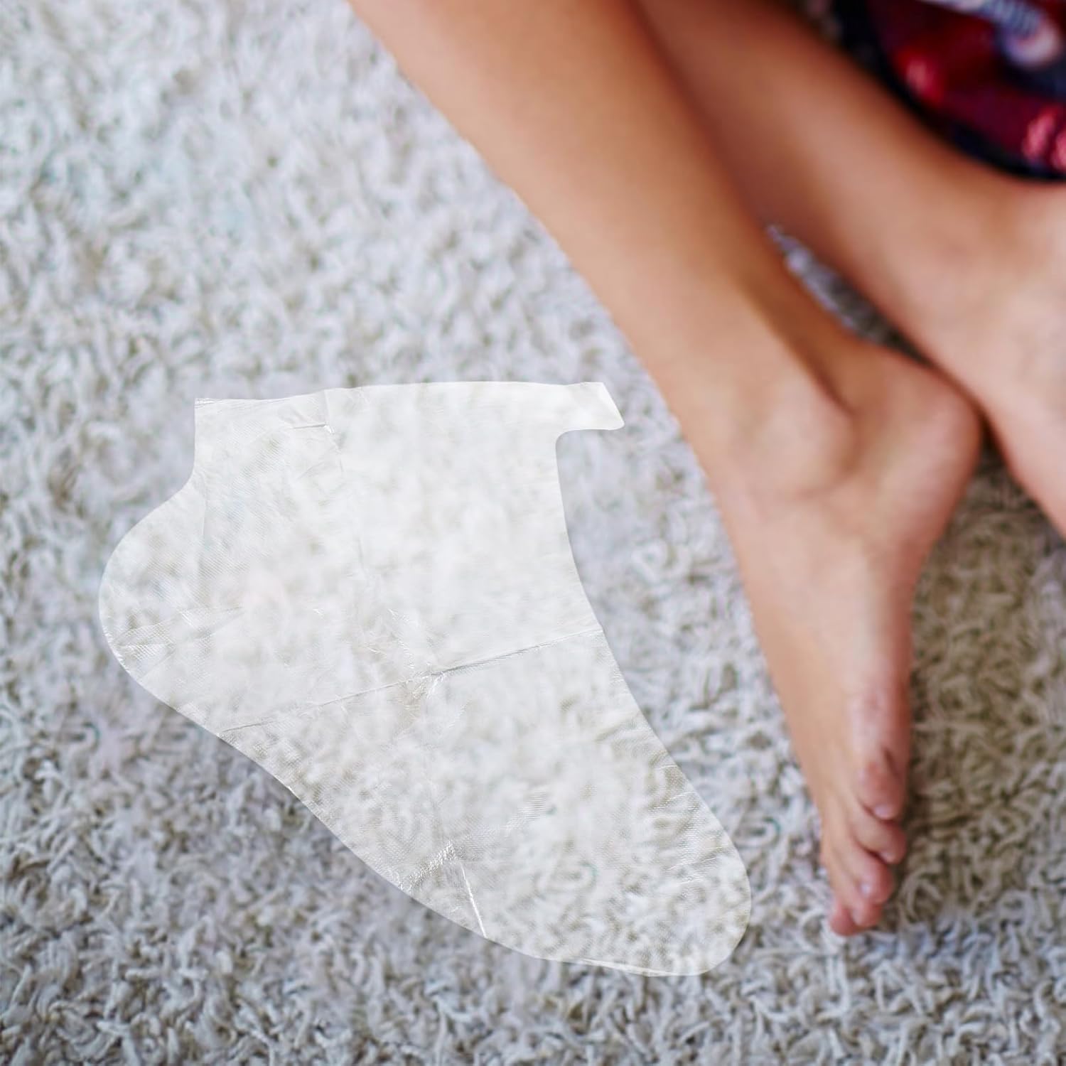 4sets Moisturizing Foot Covers for Spa and Home Use Transparent Socks for -Cracking Foot Care for Salon Treatments