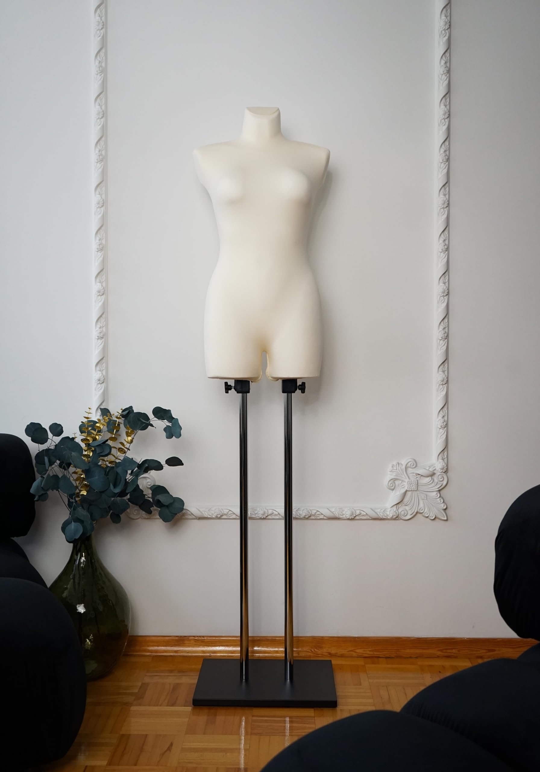 Manichino da sarto, da donna, manichino da donna, con fodera in ecru M/L