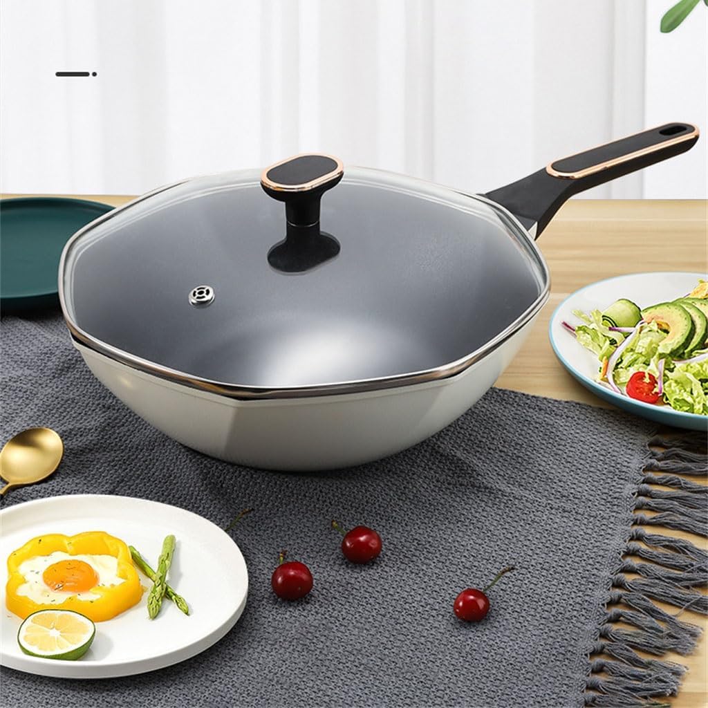 Ocagonal Wok Multi-functional Non-stick Cooker Induction Cooker Gas Cooker Universal Pan