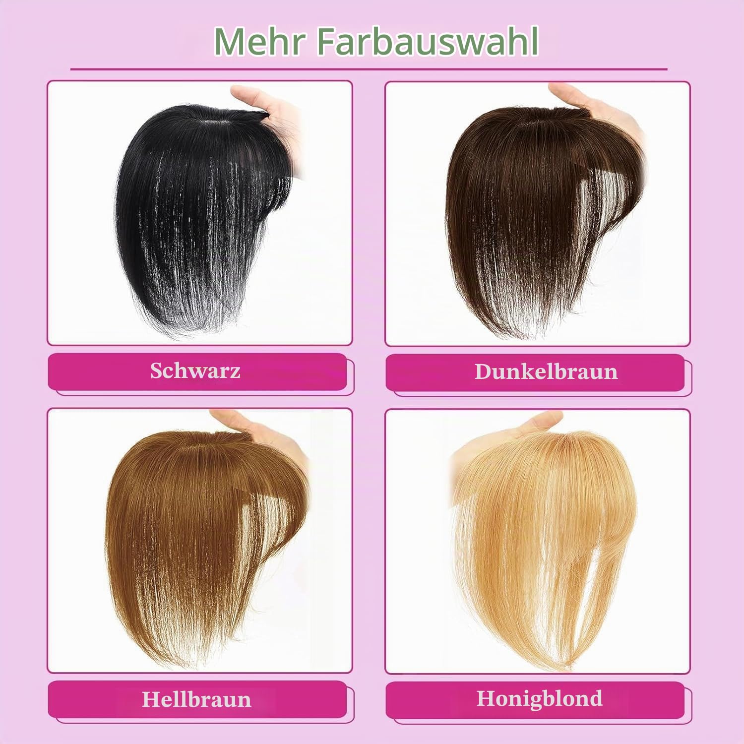 Echthaar Topper Mit Pony 360° 3D Abdeckung Topper Für Frauen Remy Echthaarteile Für Frauen Mit Dünner Werdendem Haar Glatter Clip in Pony Mit Toppers(Dunkelbraun #2, 20cm 8 Zoll)