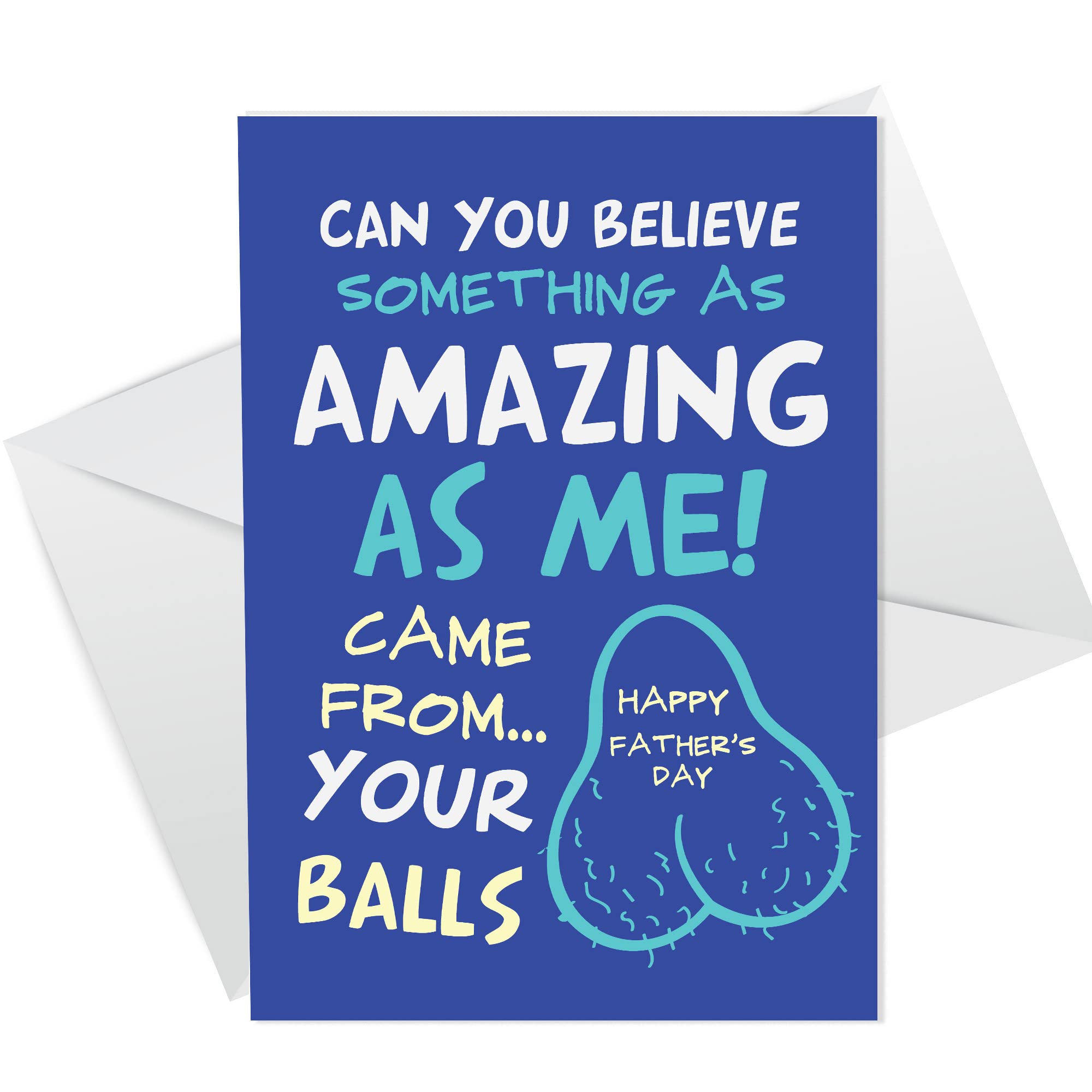RED OCEAN Funny Joke RUDE Fathers Day Card For Dad From Daughter Son Hilarious Humour Card For Him Dad Novelty Card