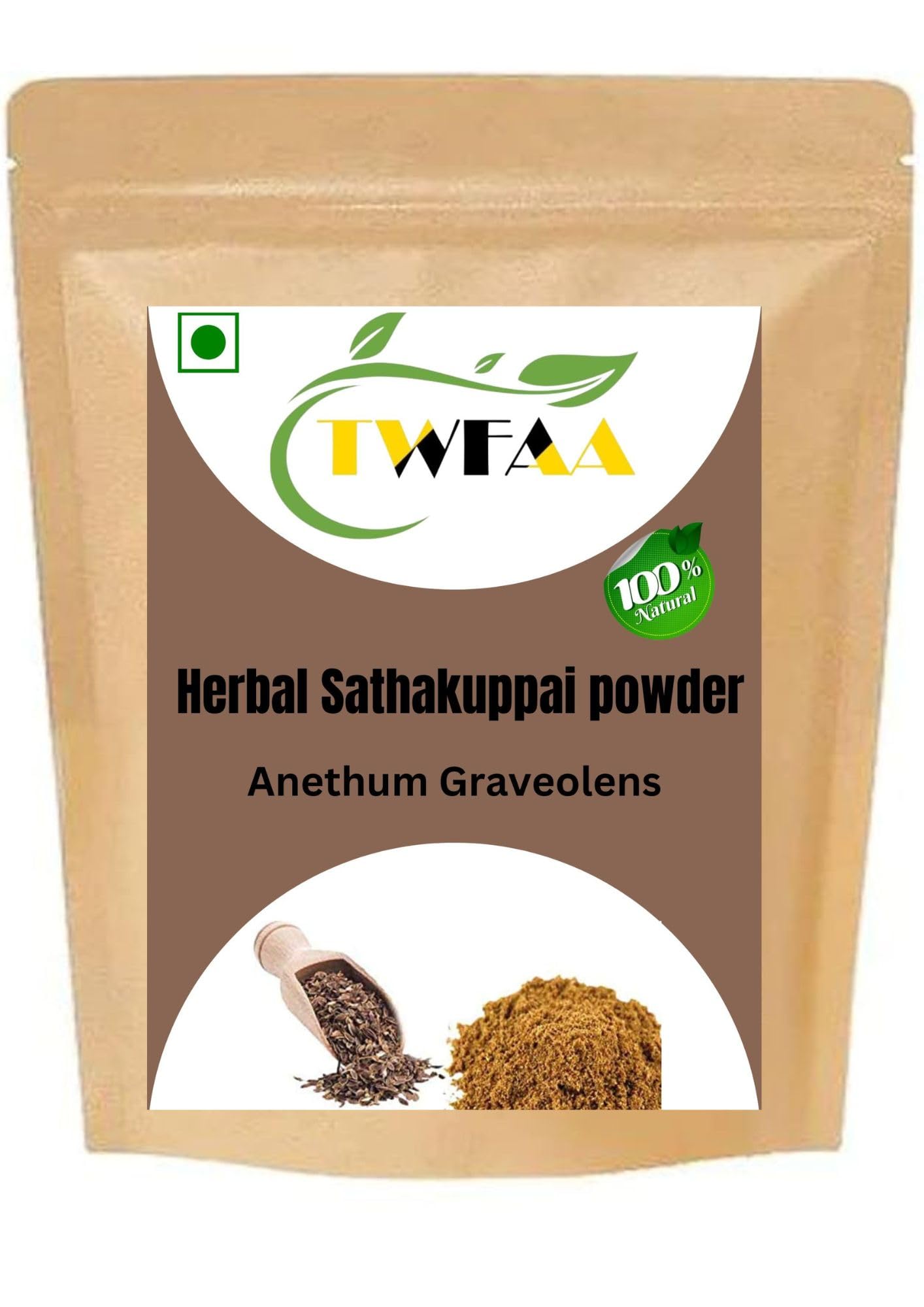 generic TWFAA Herbal Sathakuppai powder/Dill seeds powder/Anethum Graveolens/சதகுப்பைப் பொடி/Soyo/Sadapa Vittulu (1 kg)-picture-36