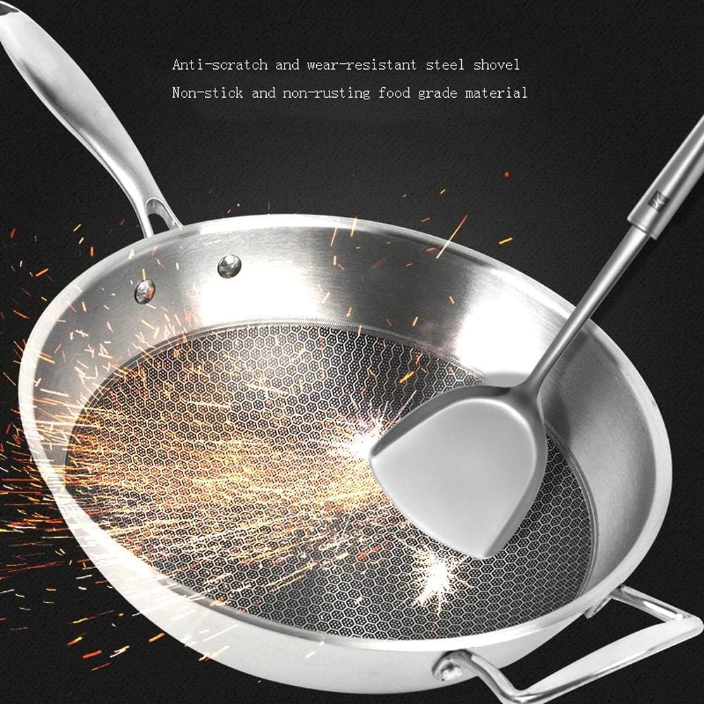 Stainless Steel Frying Pan Without Coating Non-Stick Pan Pan Cooker Universal Pancake Pan,