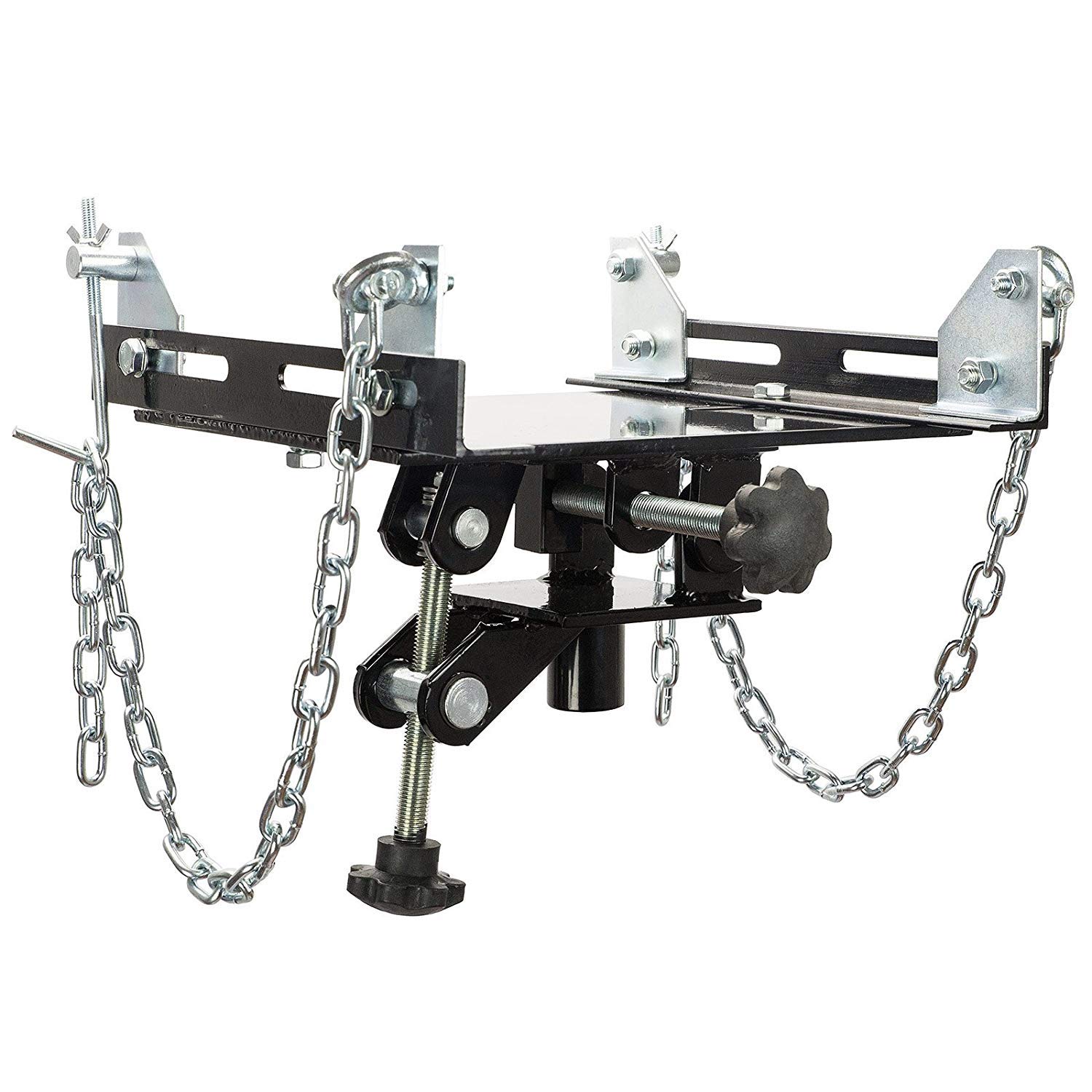 Adapter für Getriebeheber 500Kg Positionierer Faulenzer (zwei Ketten) Verstellbarer Adapter für Getriebeheber, Stabilisator für Motorheber, Kettenadapter, Universeller Kettenadapter SN0308