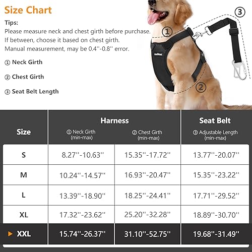 Miniatura 68 de VavoPaw Dog Seat Belt, Safety Vest Dog Car Harness with Adjustable Buckle Dog Seat Belt for Vehicle Nylon Pet Safety Seat Belts Heavy Duty(M, Blue)