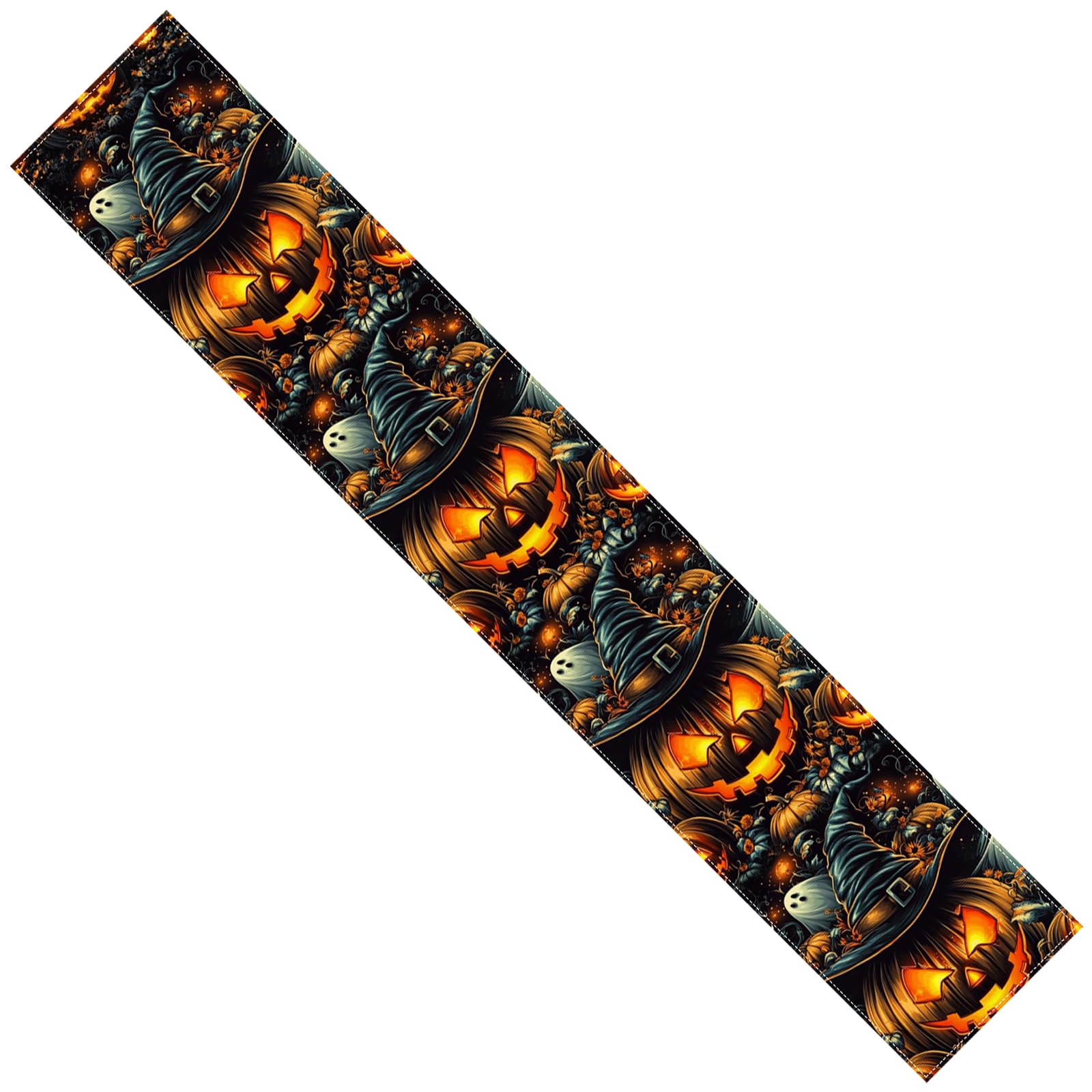 YPBEW Multipurpose Halloween Decorations Table Runner Scary Theme Pumpkin Spiderweb Skull Pattern Tablecloth for Home Event Halloween Themed Table Runner