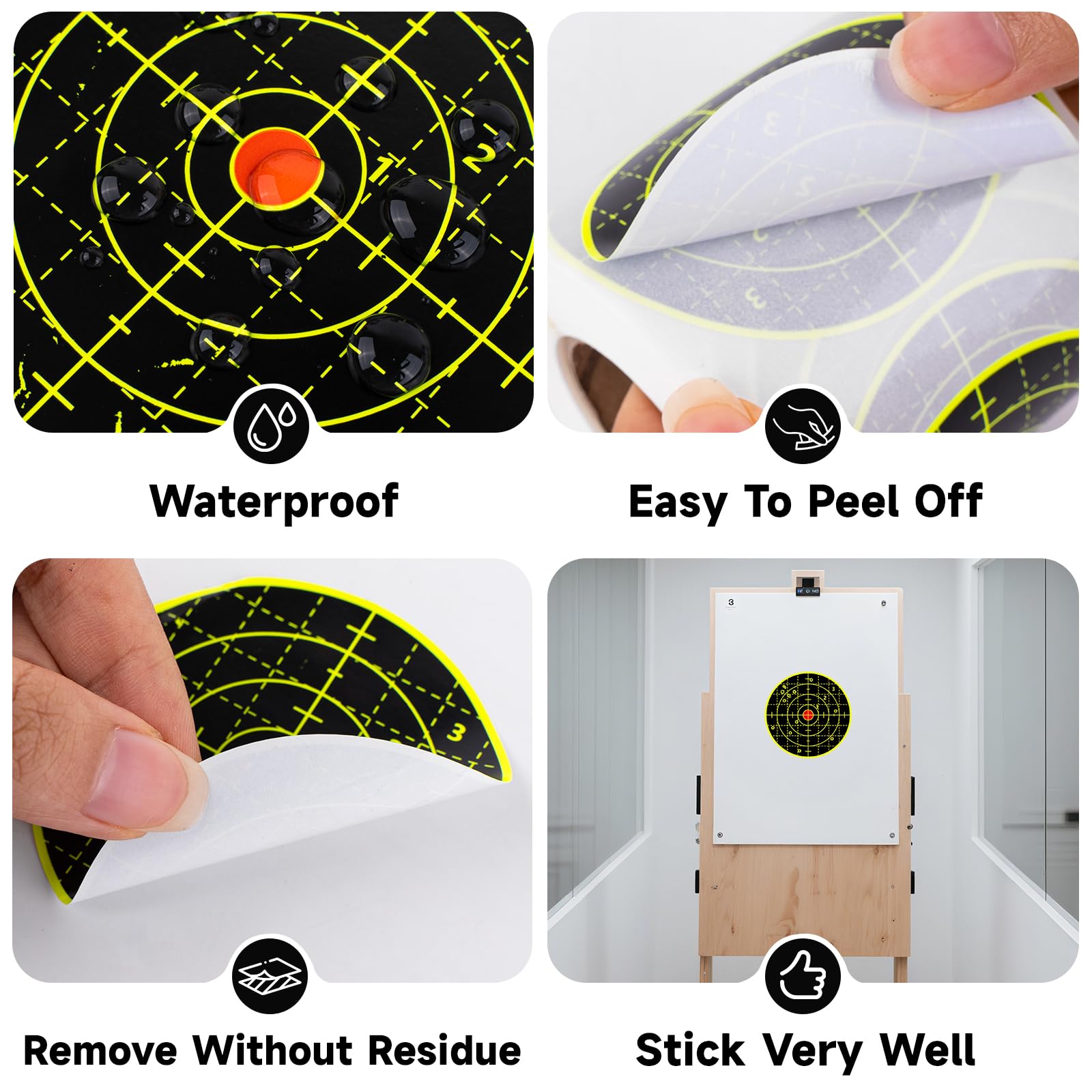 Snapklik.com : Shooting Splatter Targets Stickers - 250Pcs 3 Targets ...