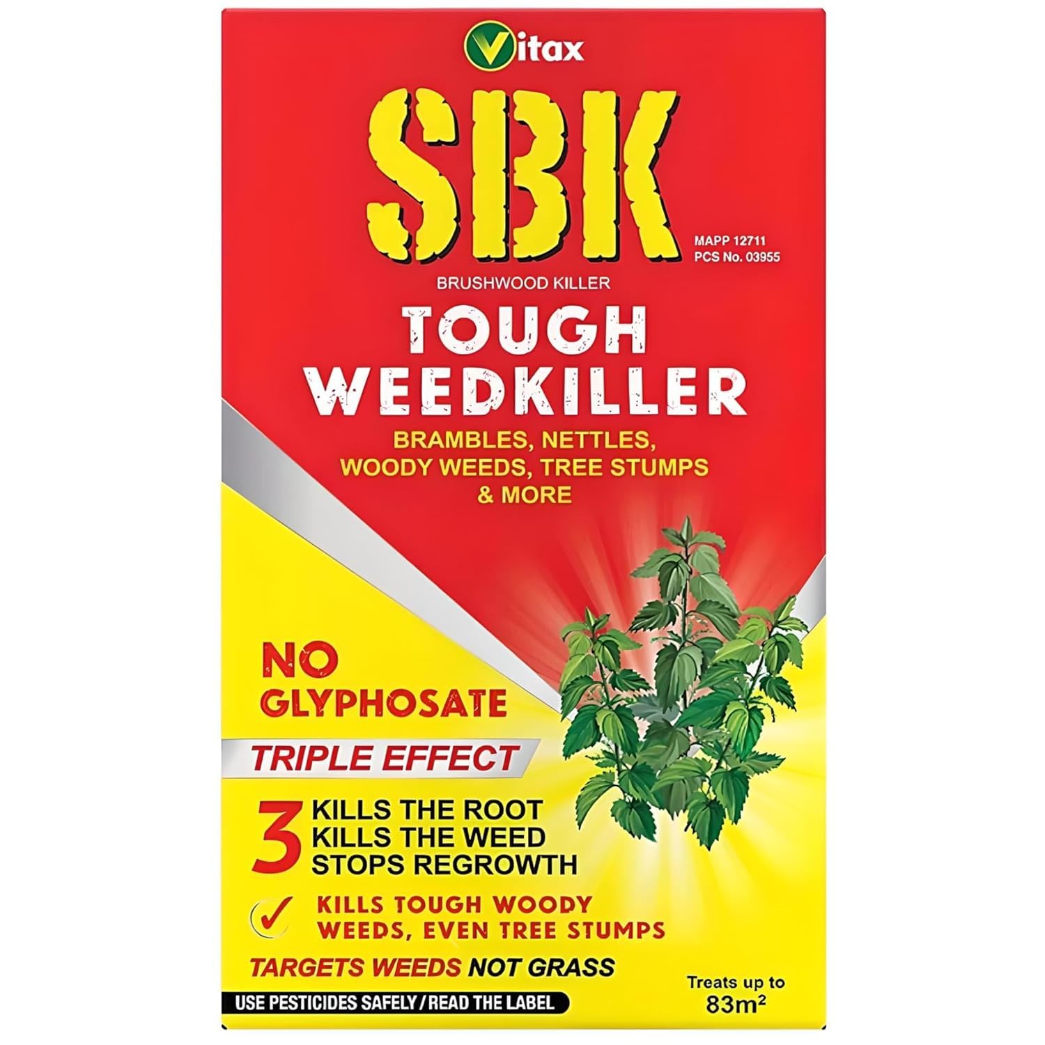 HOCHSTE® SBK Brushwood Killer, Tough Weedkiller for Brambles, Nettles, Woody Weeds & Tree Stumps, Kills the Root & Weed Not Grass, Prevents Regrowth, Glyphosate-Free Solution (250ML)