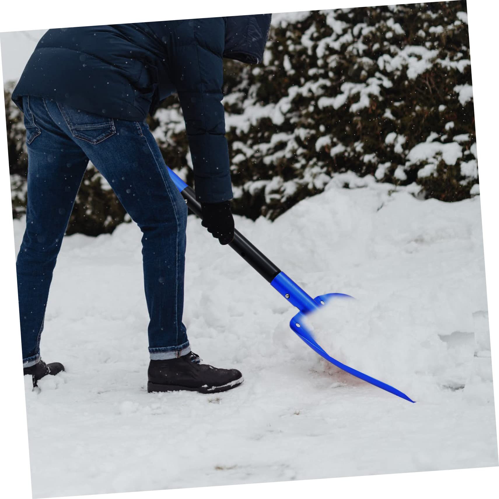 ORFOFE Aluminium Schneeschaufel Faltbar Leichtes Multifunktions-Werkzeug Für Auto Und Winter Ergonomisch Geeignet Zum Schneeräumen Und Eiskratzen Platzsparend Verstaubar Robuste Qualität