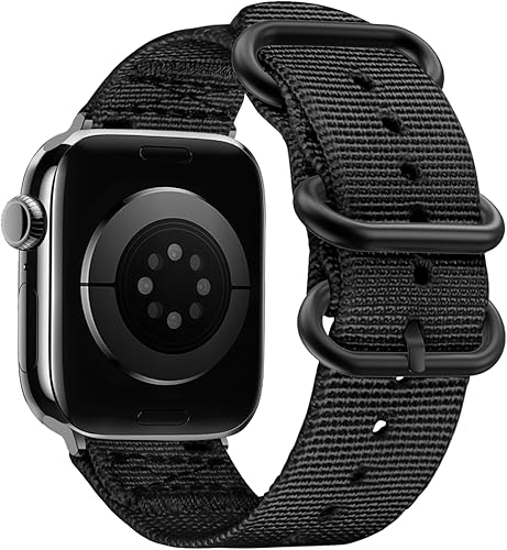 Miniatura 12 de Youther Correa de nailon compatible con Apple Watch Band de 1.654 in 1.732 in 1.772 in 1.811 in 1.929 in 1.496 in 1.575 in 1.614 in, correa Azul