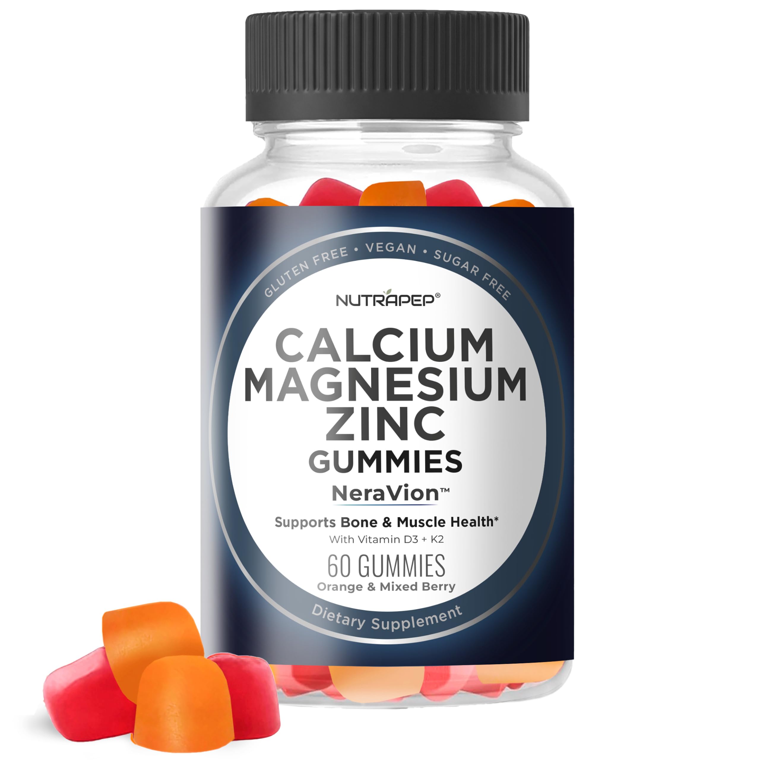 NutraPep Calcium Magnesium Zinc Supplement Gummies