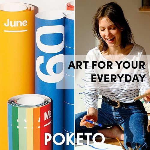 Miniatura 8 de Poketo Agenda diaria semanal y mensual con arcos grandes fecha abierta 12 meses encuadernado en espiral 75 x 103 pulgadas