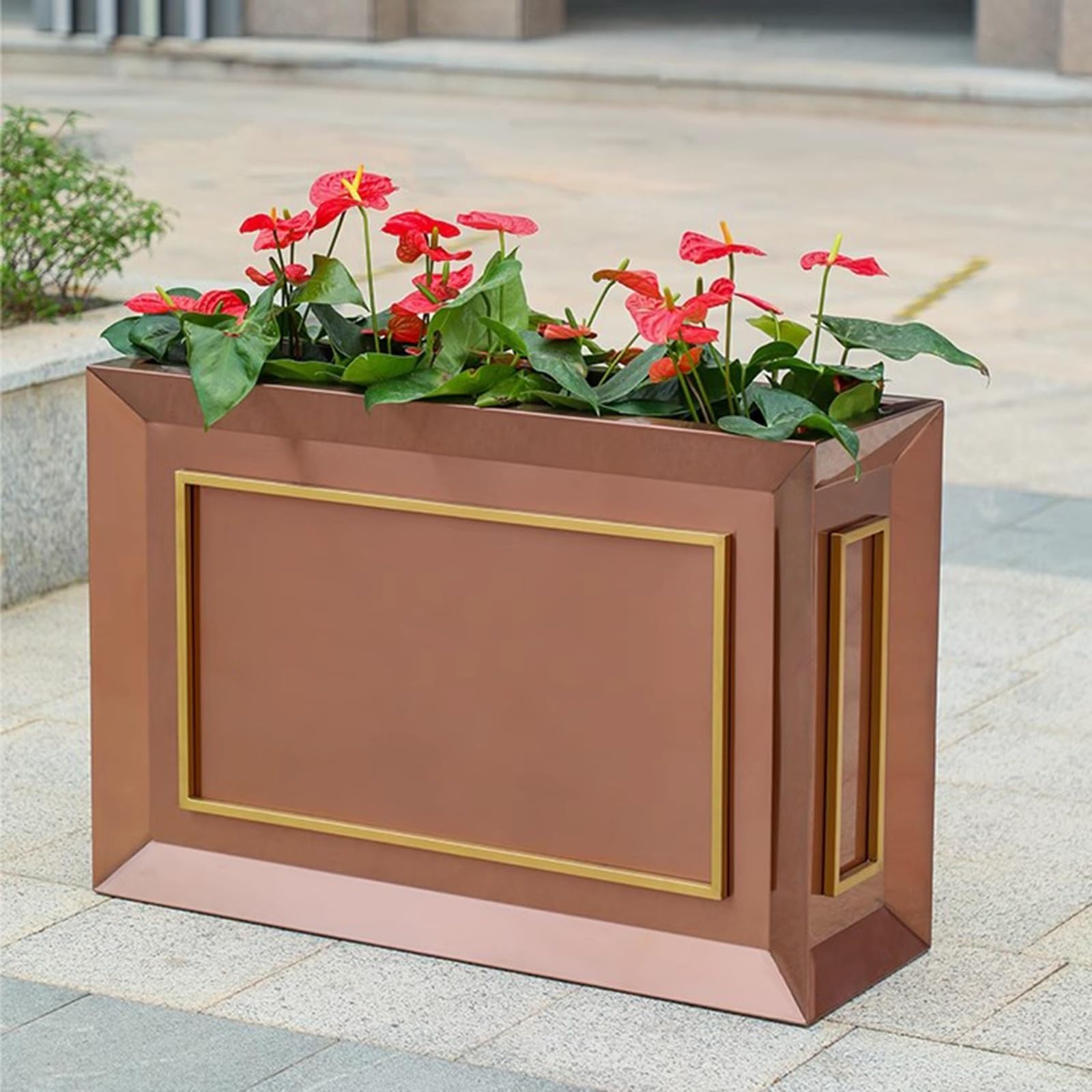 Xujuan-0227 One Color Bench With Planter Box Outdoor Flower Box Outdoor Flower Bed Municipal Greening Flower Trough