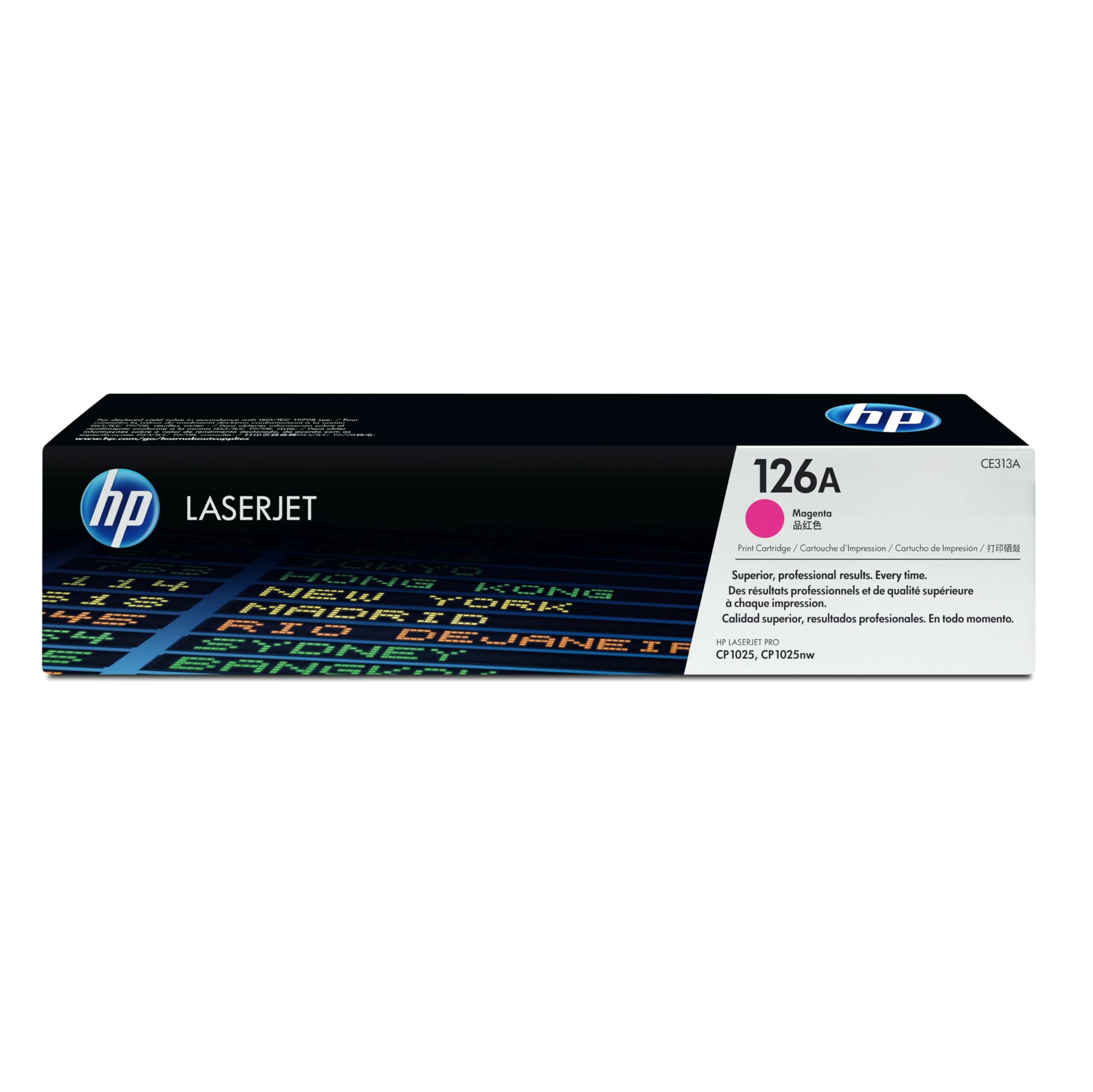 HP 126A CE313A, Magenta, Cartucho Tóner Original, de 1.000 páginas, para impresoras HP LaserJet Pro serie CP1020, CP1025, TopShot M275 y 100 Color MFP 175